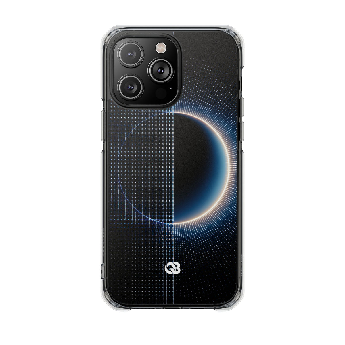 Luminous Meridian · Clear Impact Magnetic Phone Case for iPhone · Black