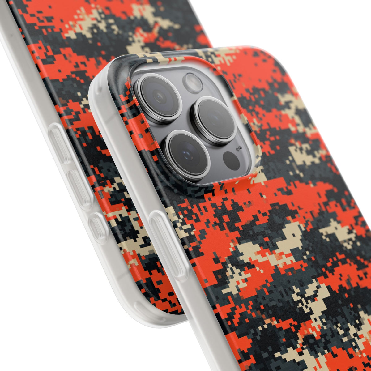 Signal Pixel Camo · Lite Phone Case for iPhone · Orange