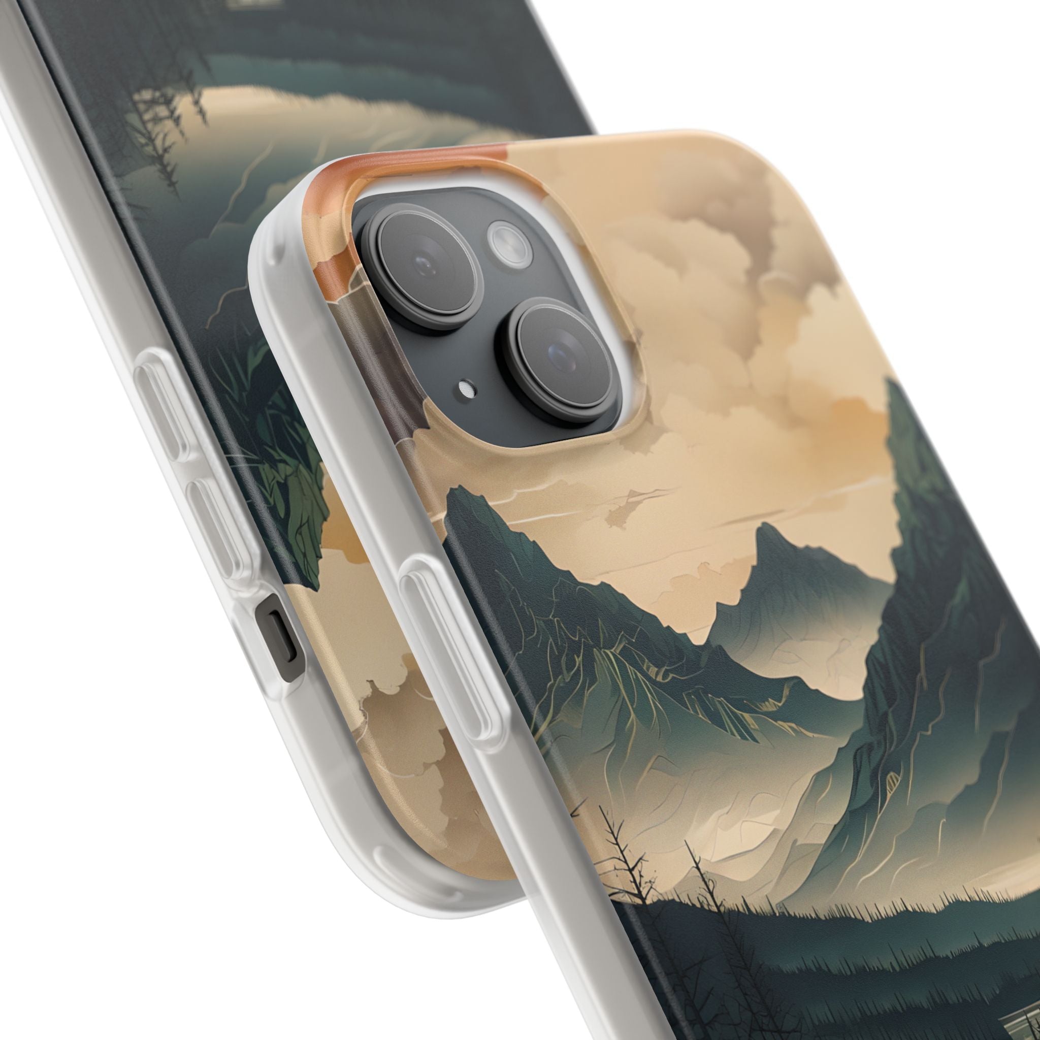 Summit River Dusk · Soft Phone Case for iPhone