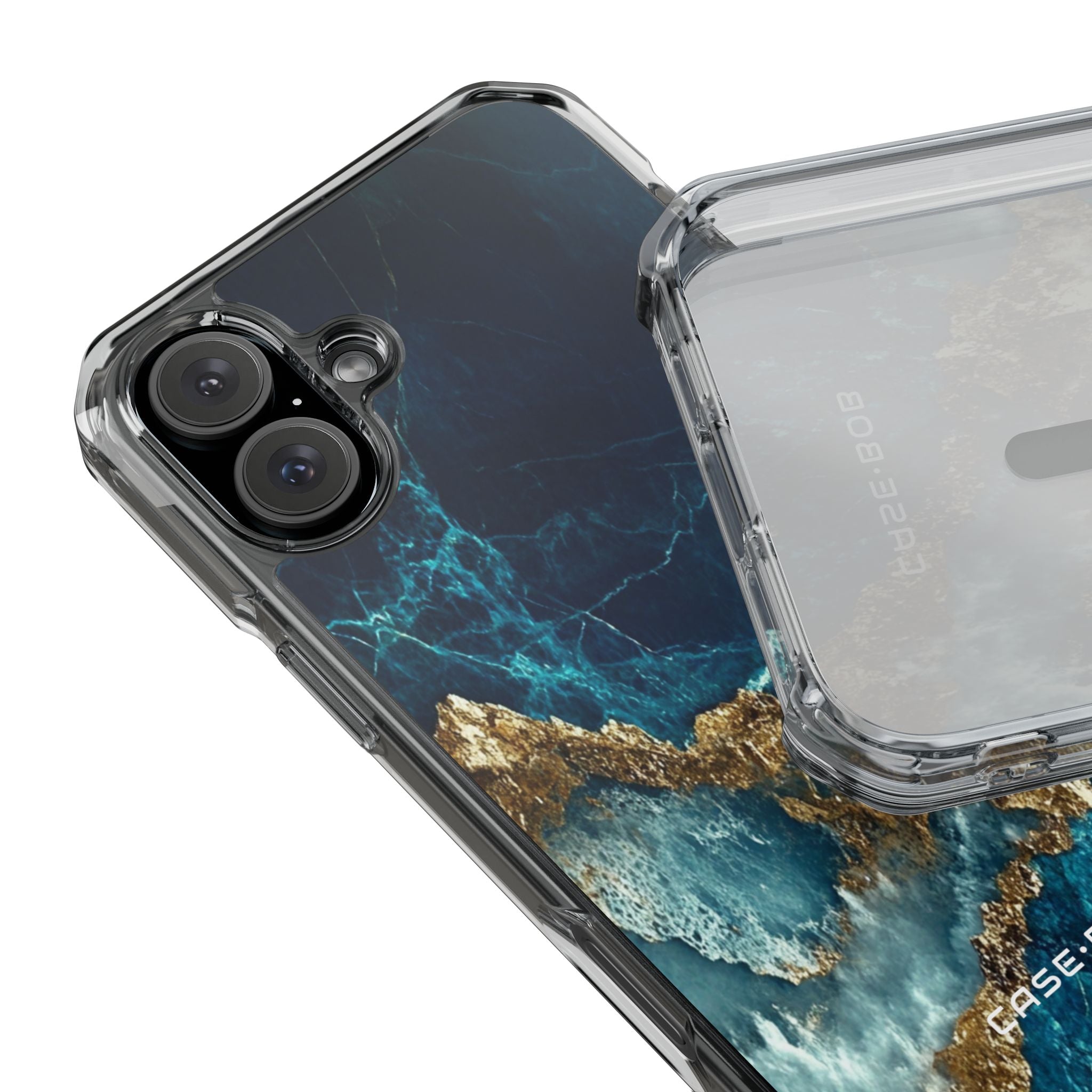 Jagged Gold Split iPhone 16 Plus Case - Impact