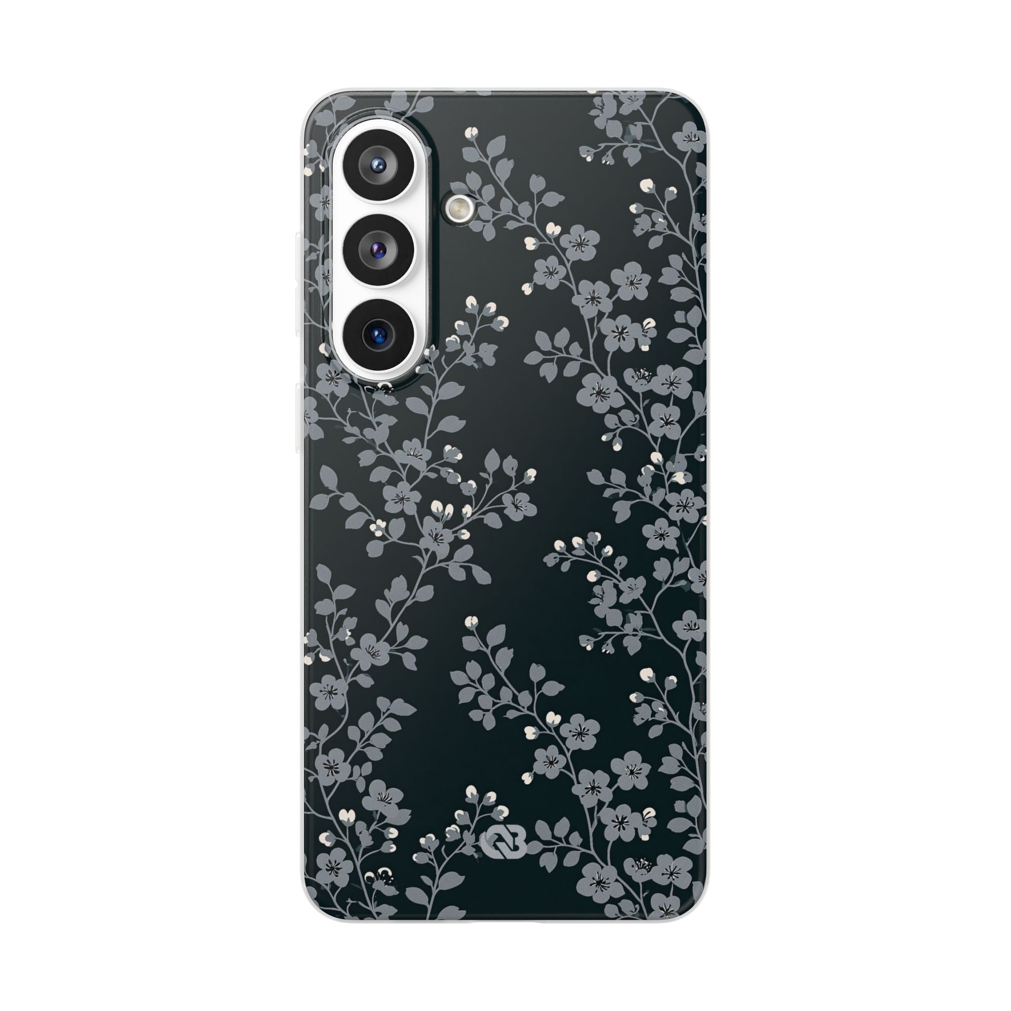 Black Lite Phone Case for Samsung - Midnight Slate Blossom