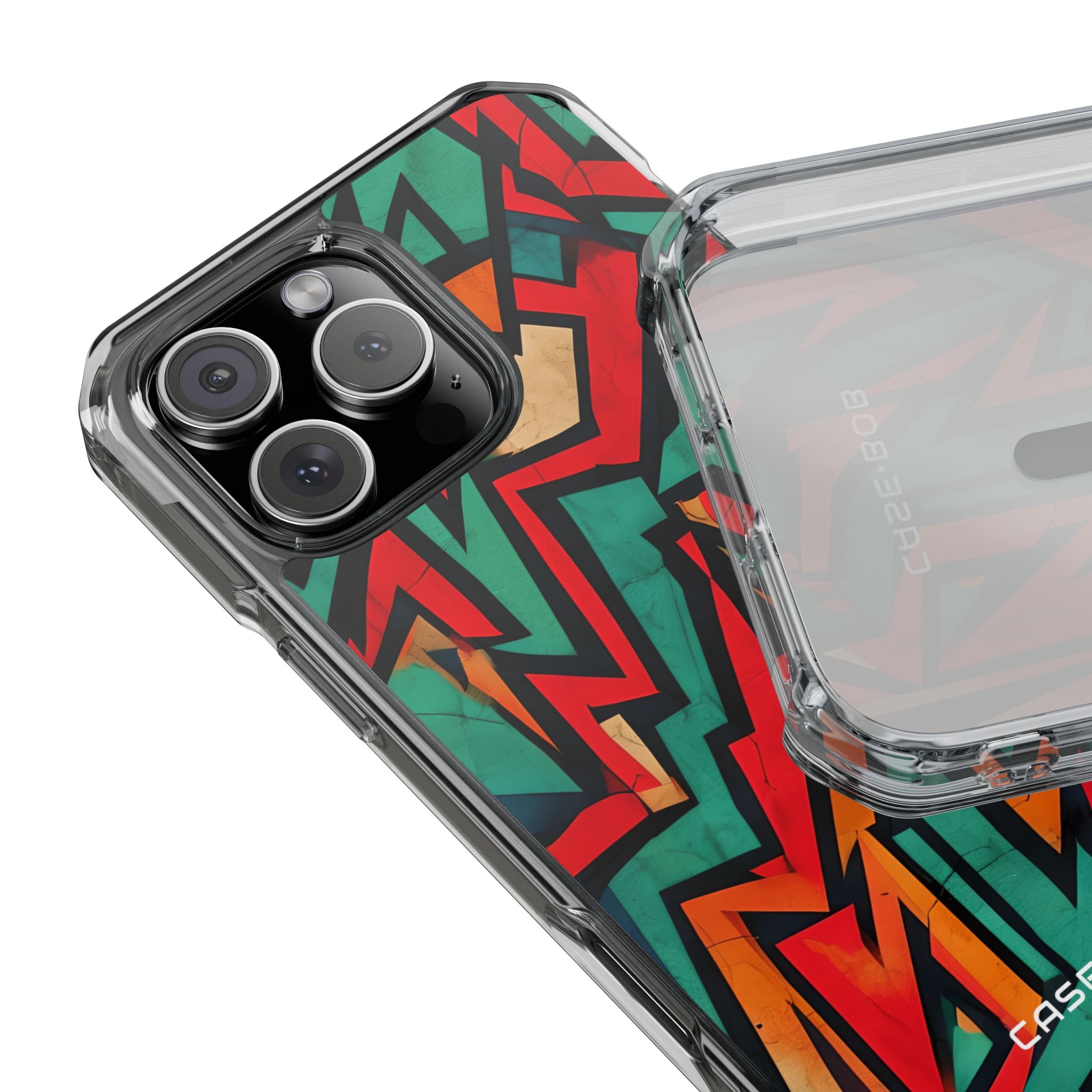 Crimson Zickzack iPhone 16 Pro Max Case - Impact