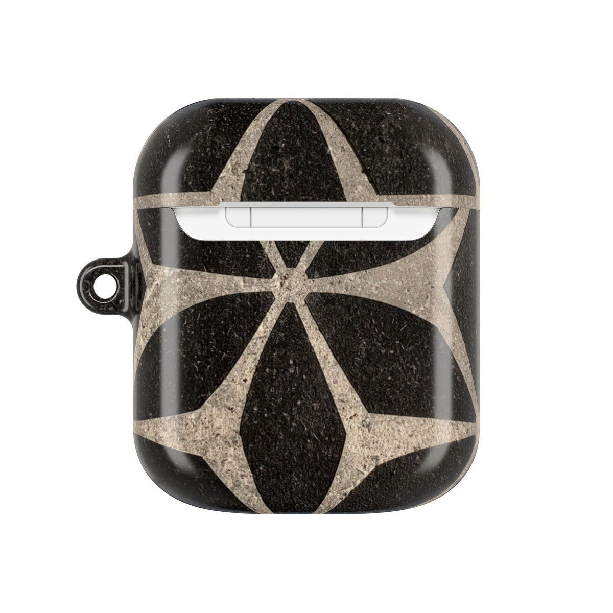 Concrete Mosaic Star · Hard Case for AirPods & AirPods Pro · Black