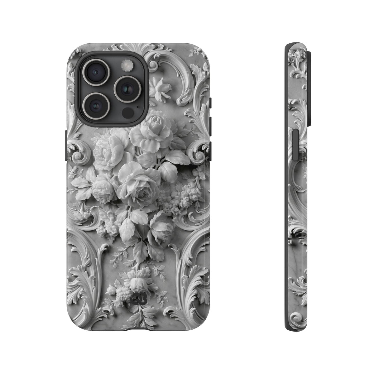 Rococo Marble Rose · Tough Phone Case for iPhone · White
