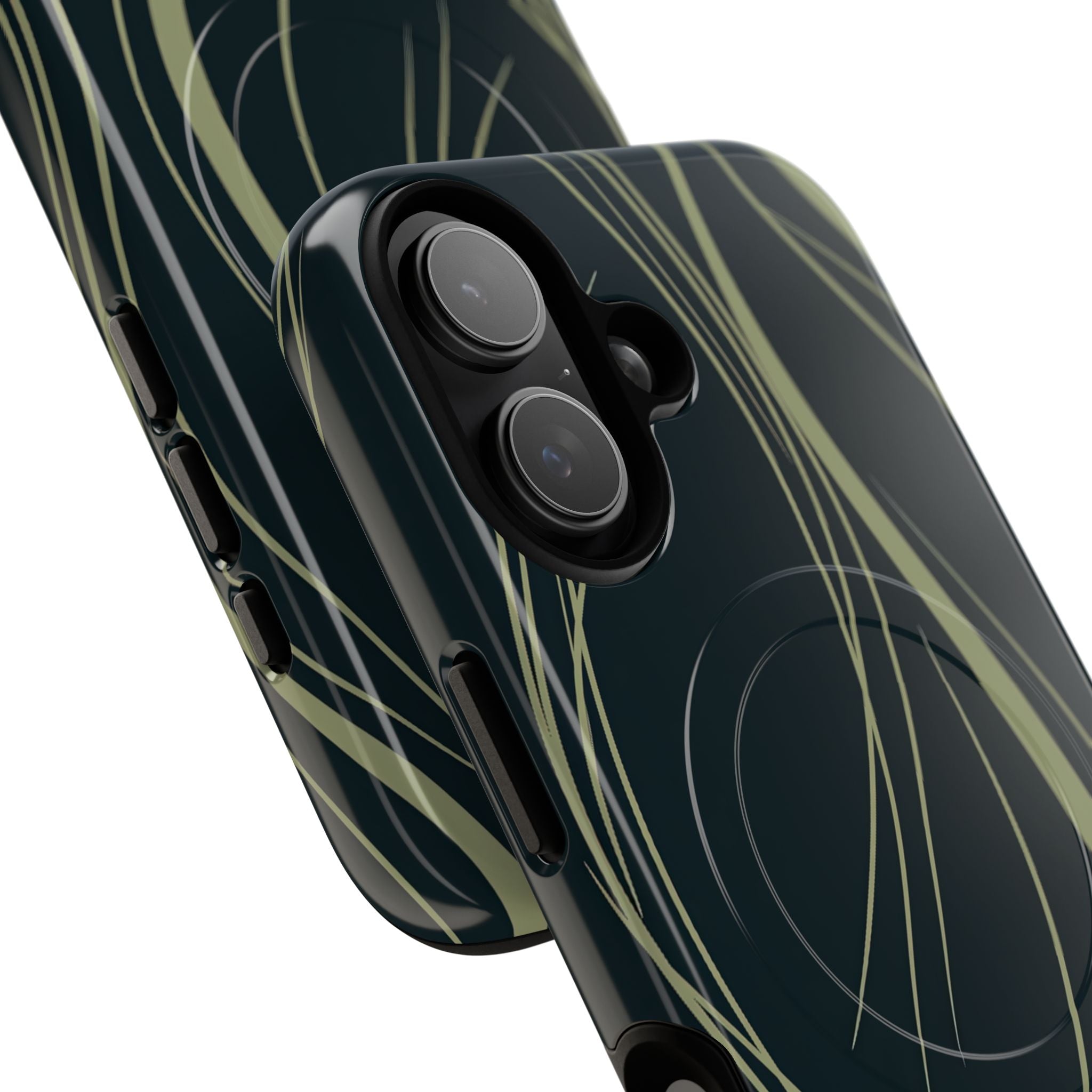 Green Tough 2.0 Magsafe Phone Case for iPhone - Obsidian Sage Flow