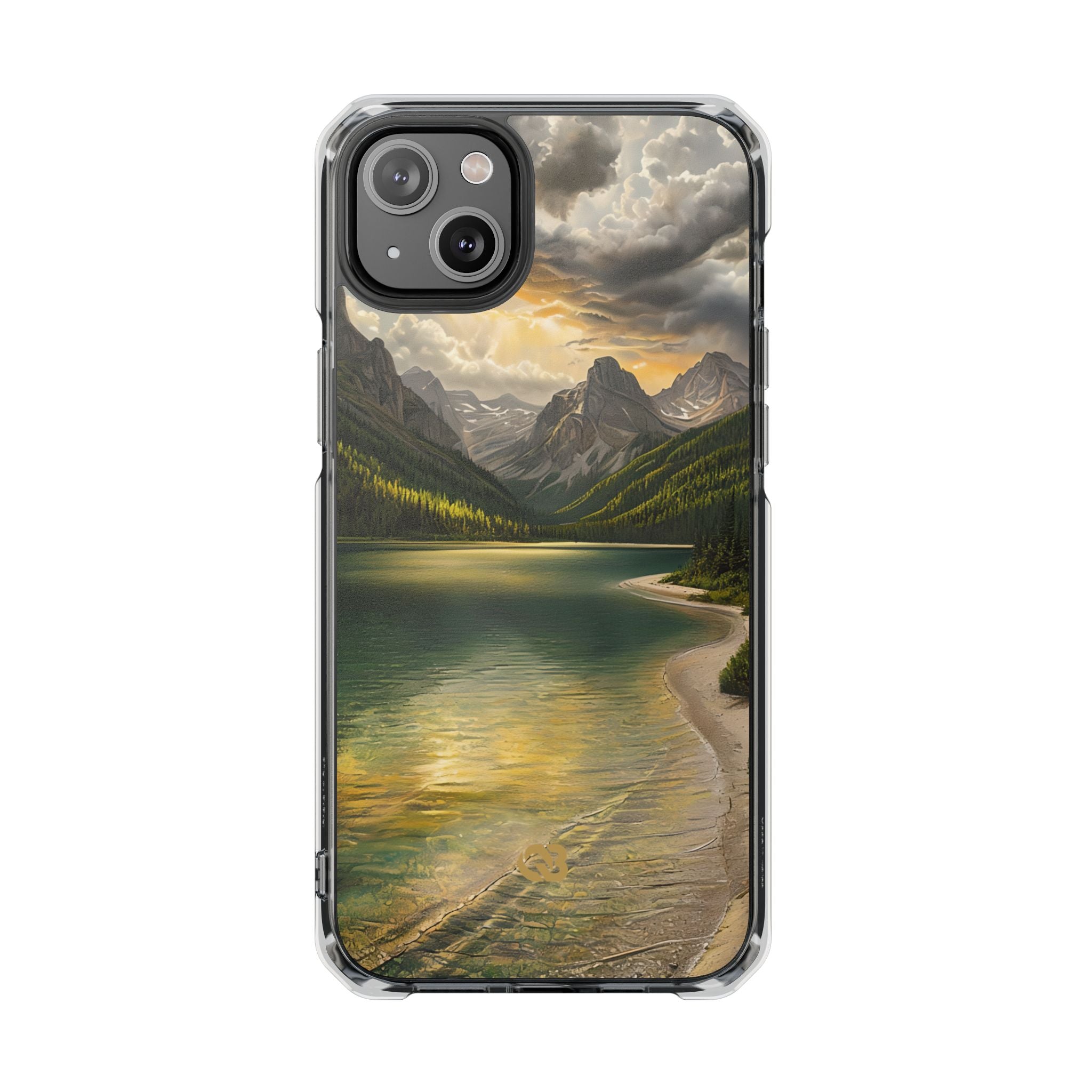Gilded Mountain Lake · Coque de téléphone Impact pour iPhone · MagSafe