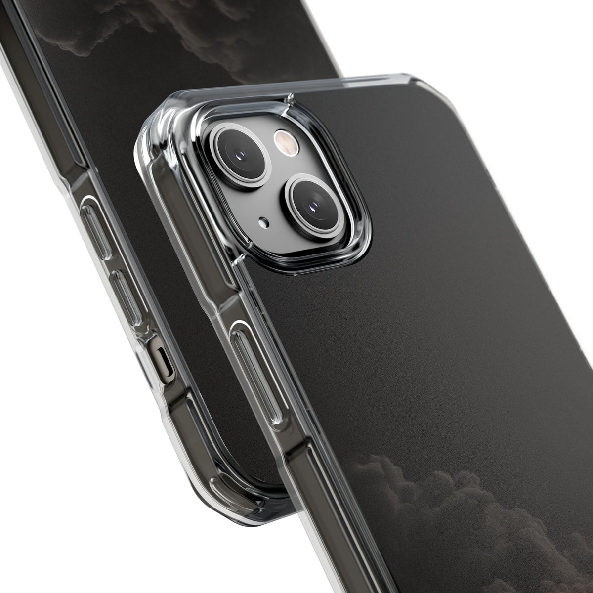 Crimson Fog Void · Clear Impact Magnetic Phone Case for iPhone · Black