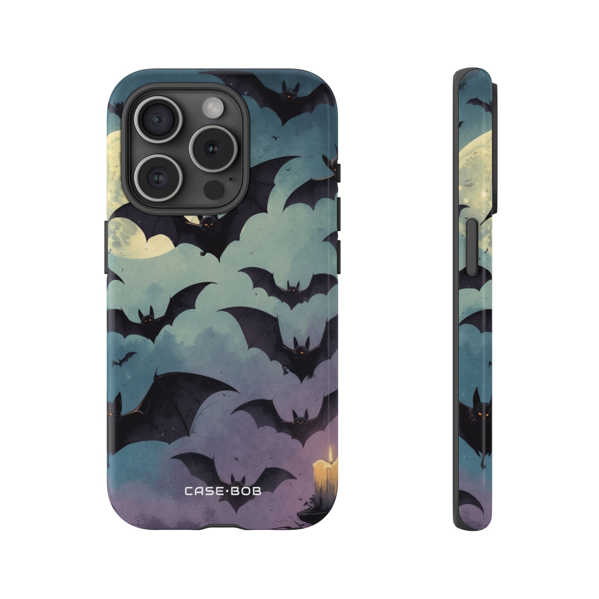 Leuchtender Fledermaus-Schwarm iPhone 15 Pro Case - Tough