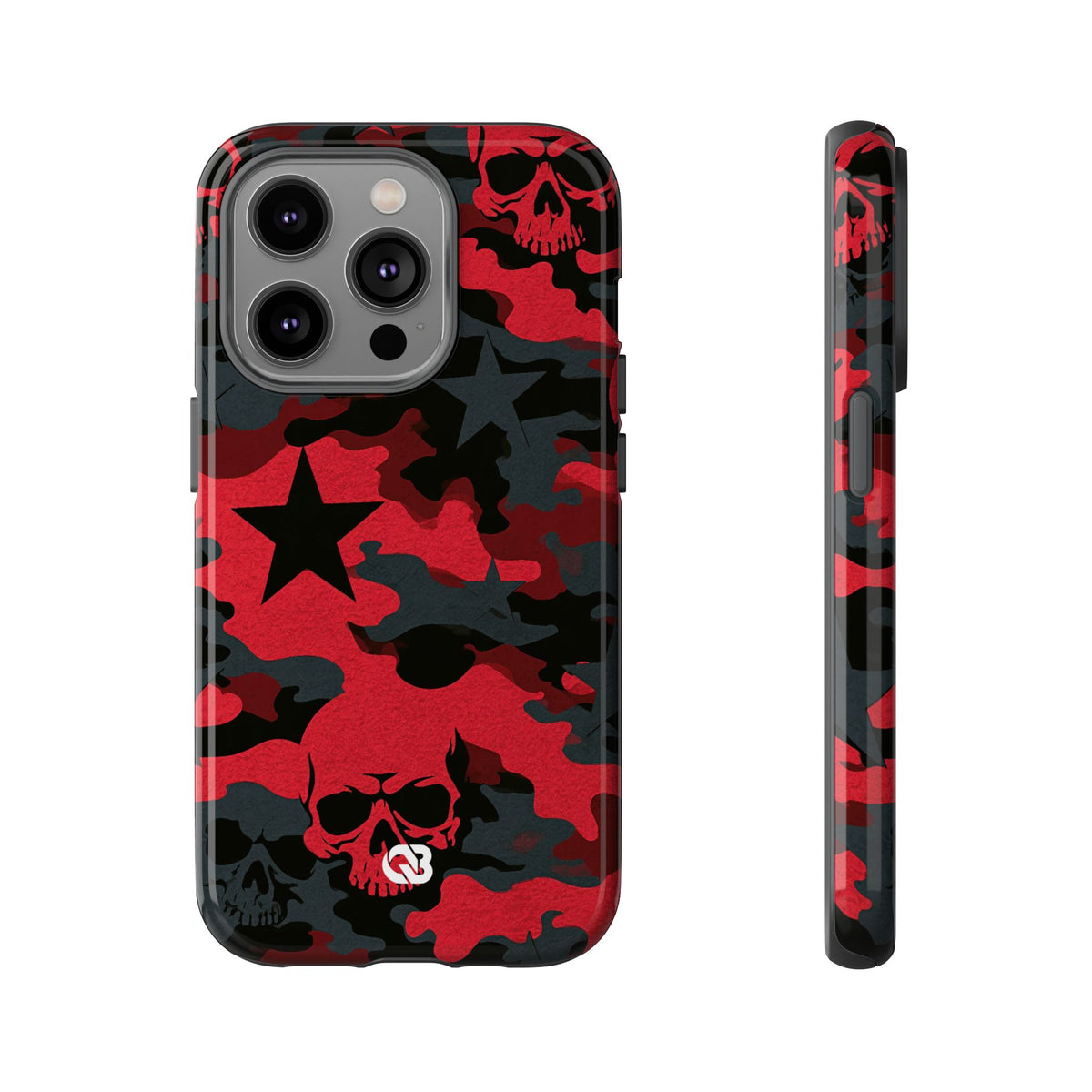 Crimson Skull Camo · Tough Phone Case for iPhone · Red