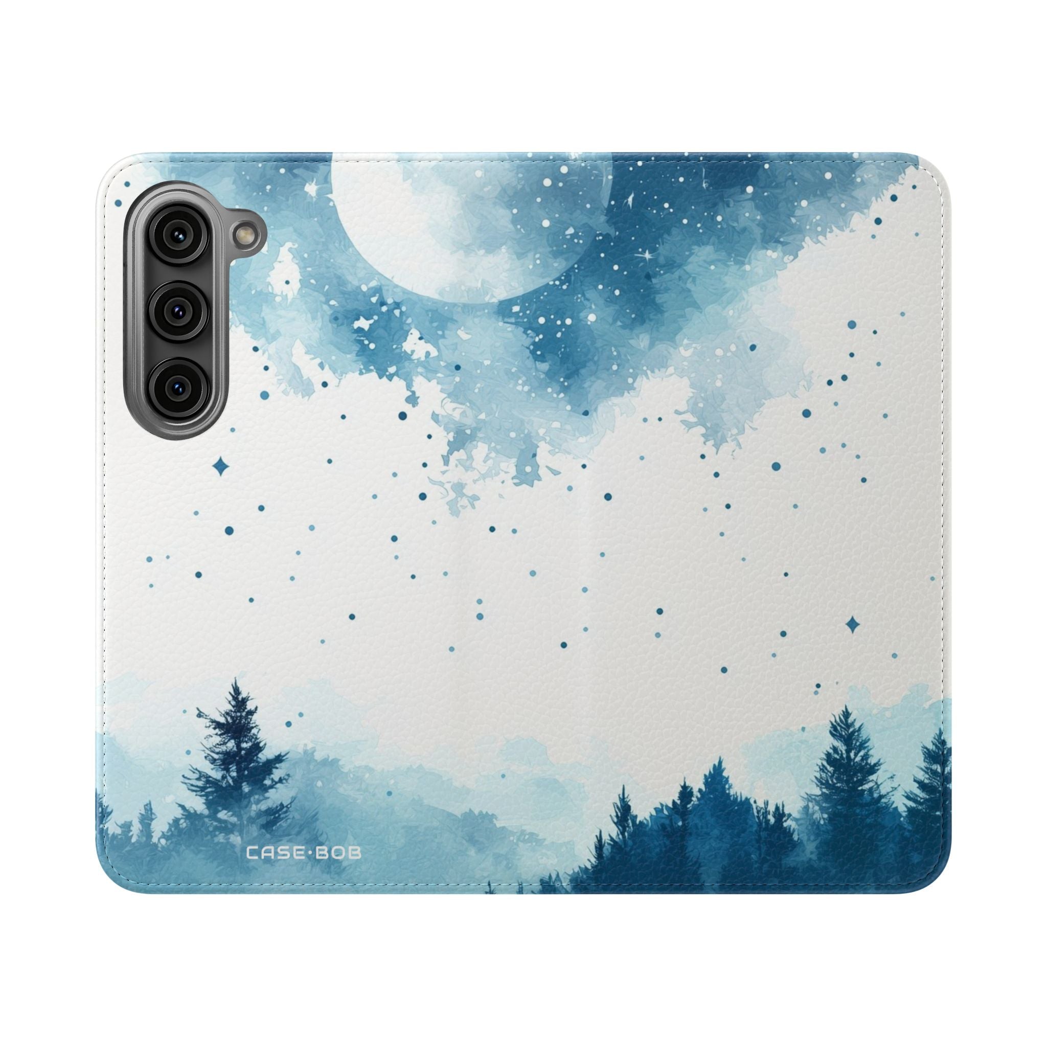 Måneskinne Fyrretræer - Samsung S23 Cover - Pung