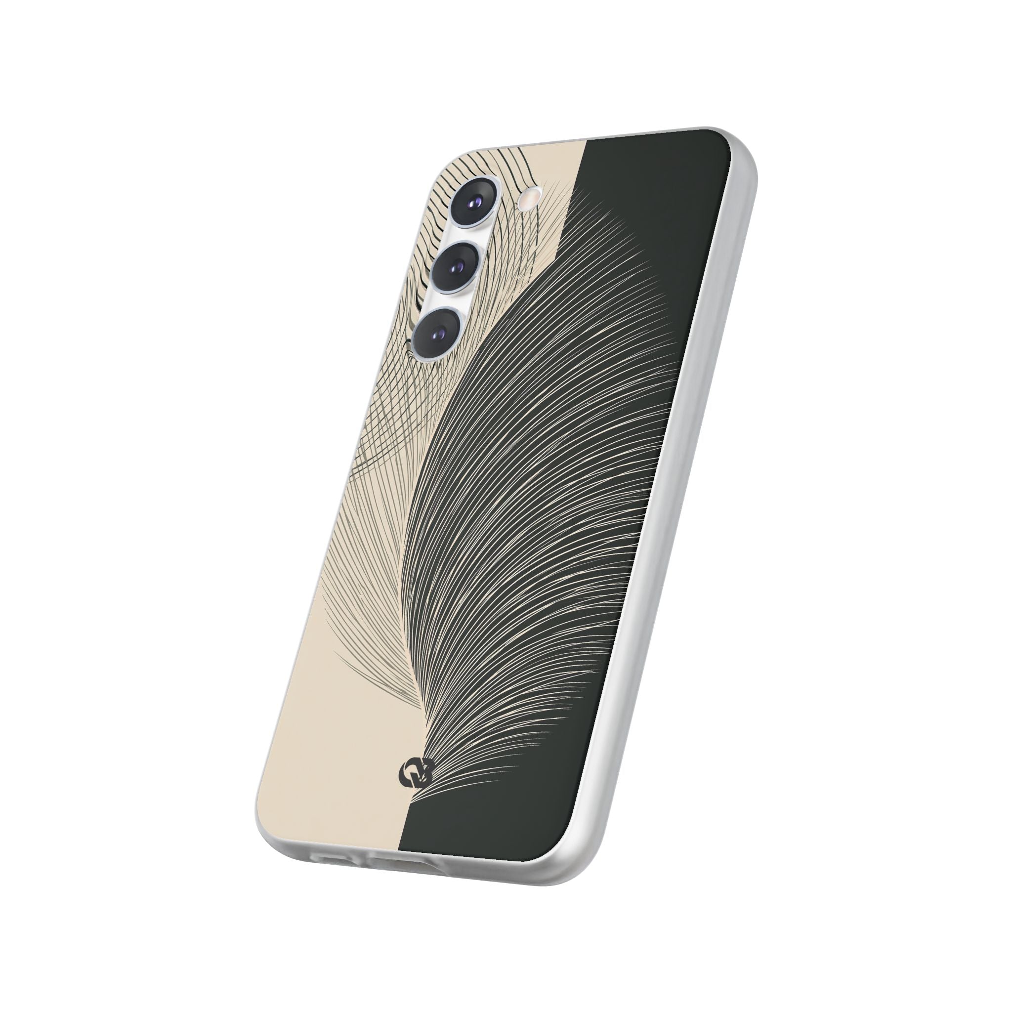 Beige Lite Phone Case for Samsung - Obsidian Cream Plume