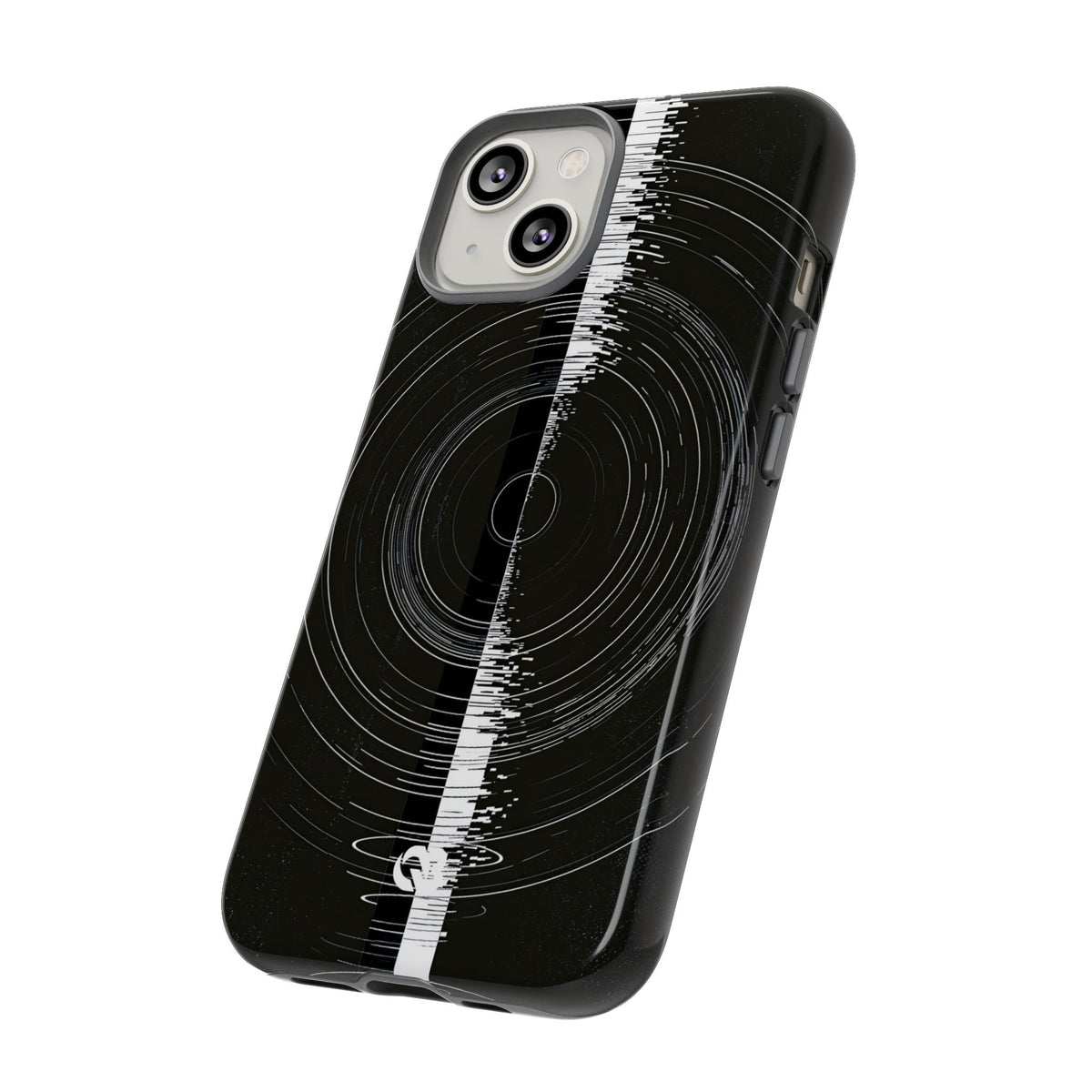 Black Tough Phone Case for iPhone - Obsidian Orbital Signal