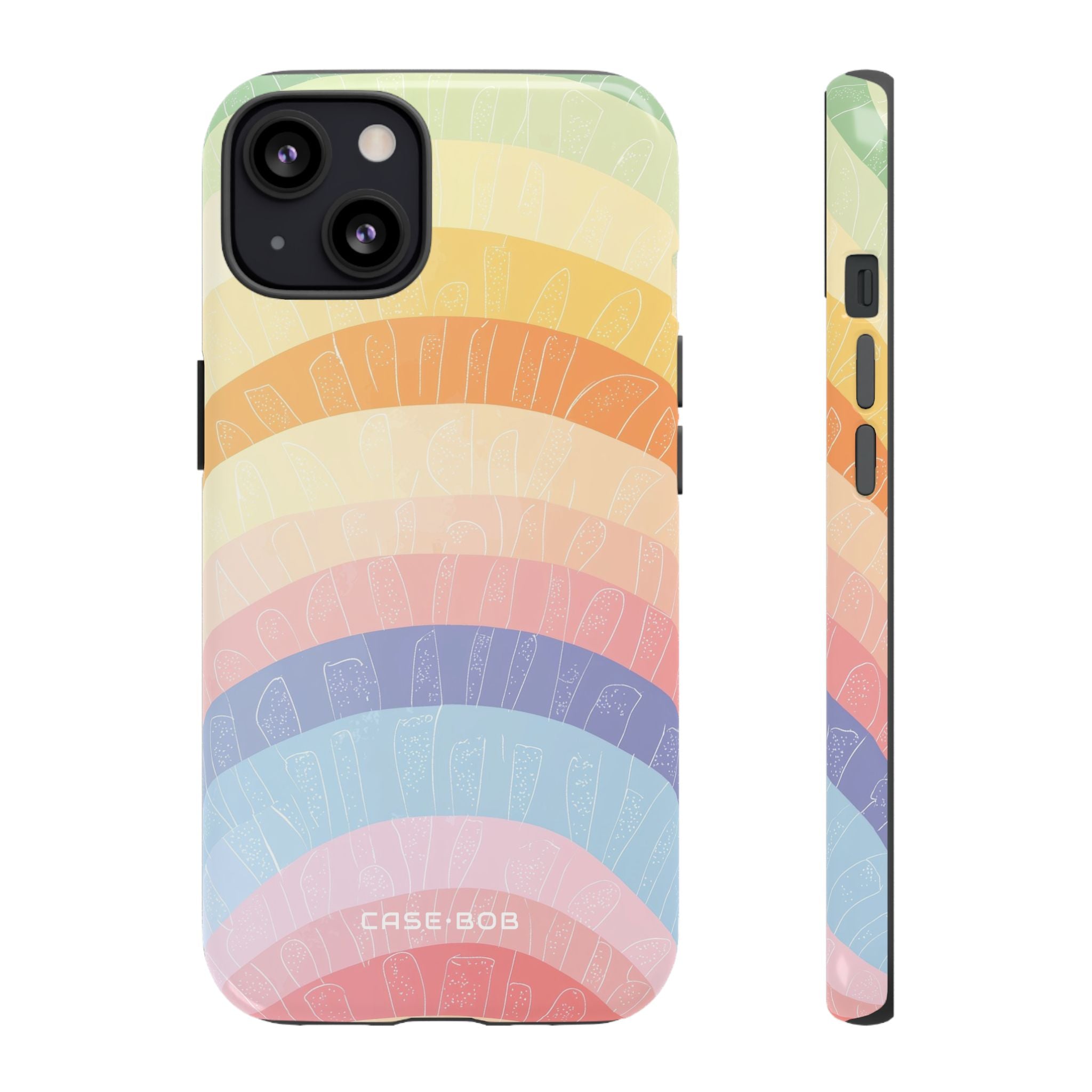 Pastell Regenbogen Bänder iPhone 13 Case - Tough