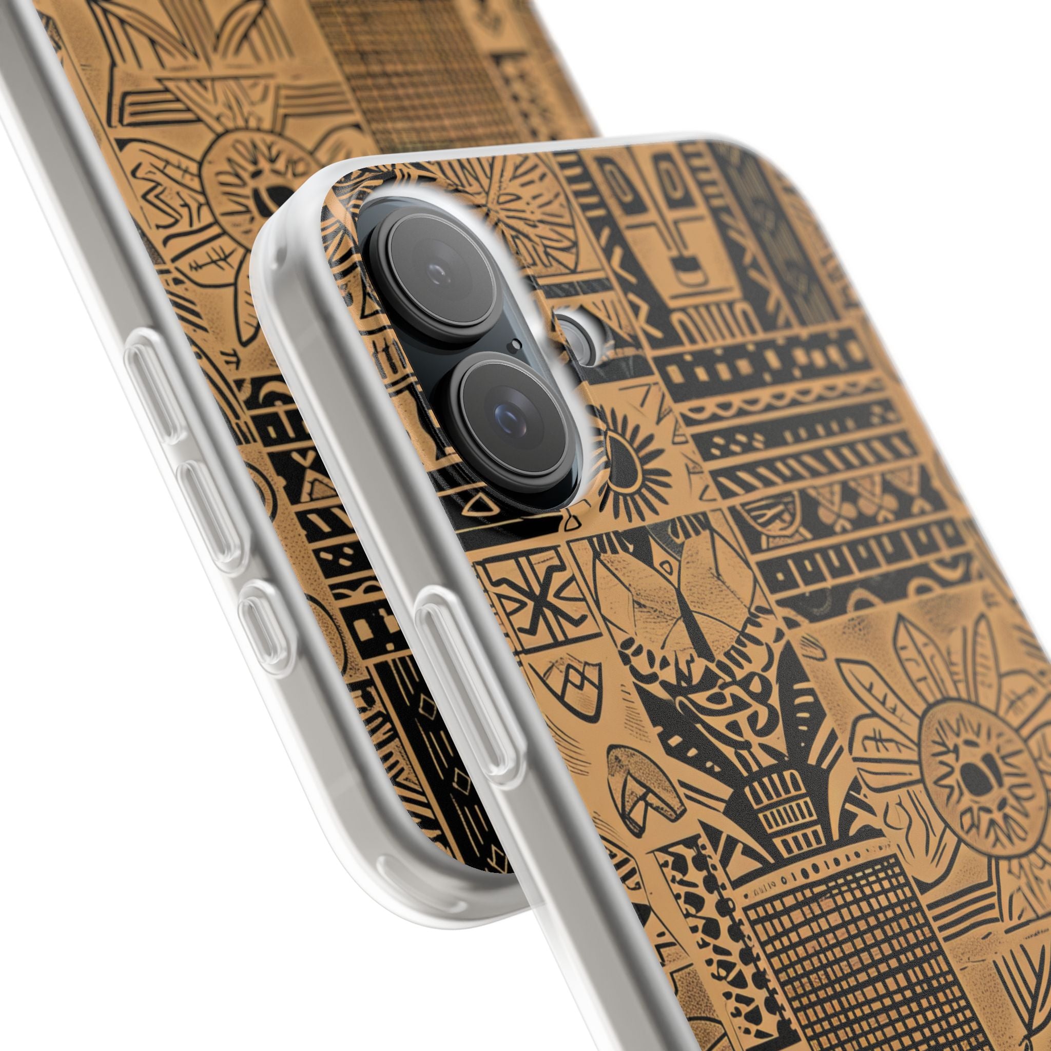 Tribal Faces iPhone 16 Plus hoesje - Soft