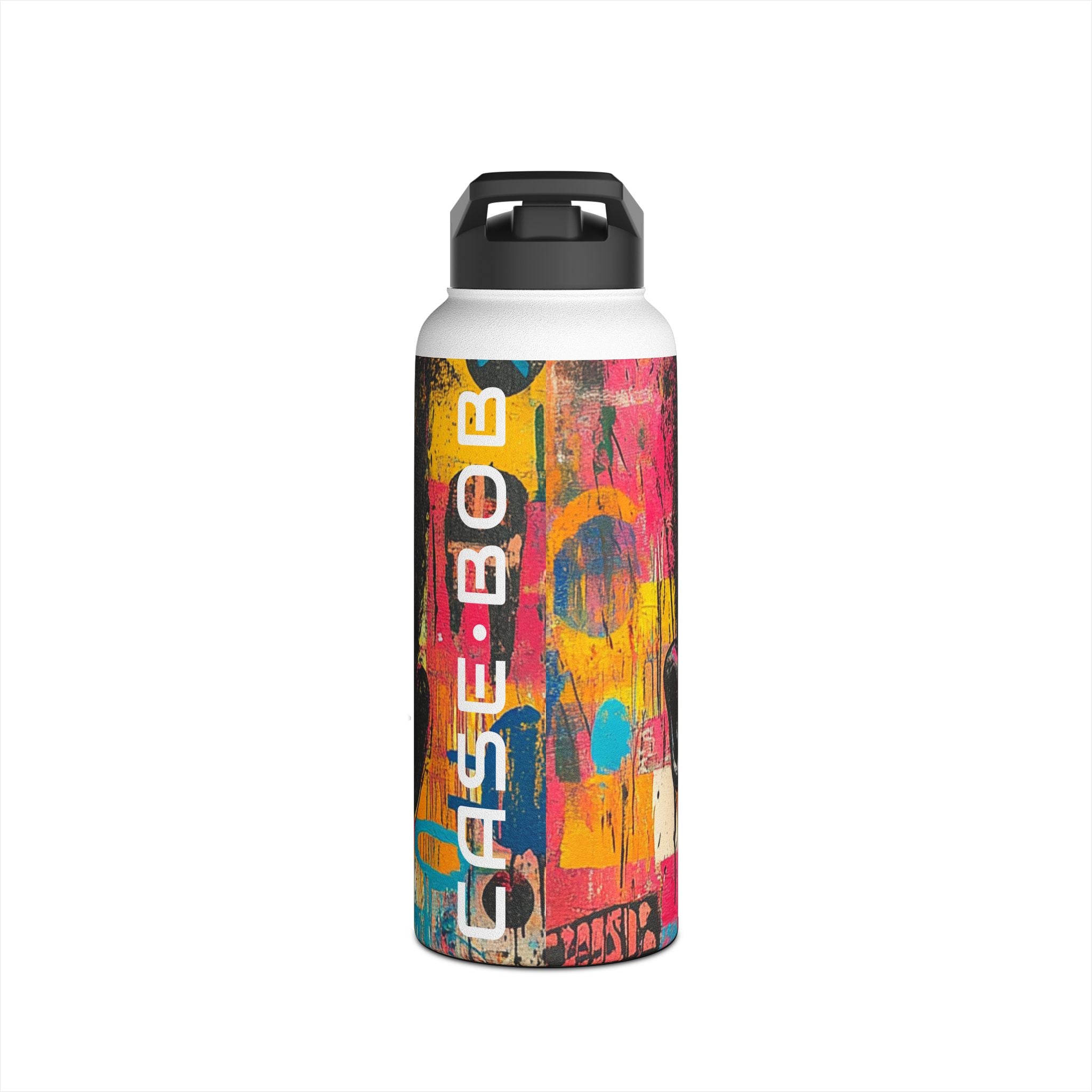 Black Orb Face - Stainless Steel Water Bottle