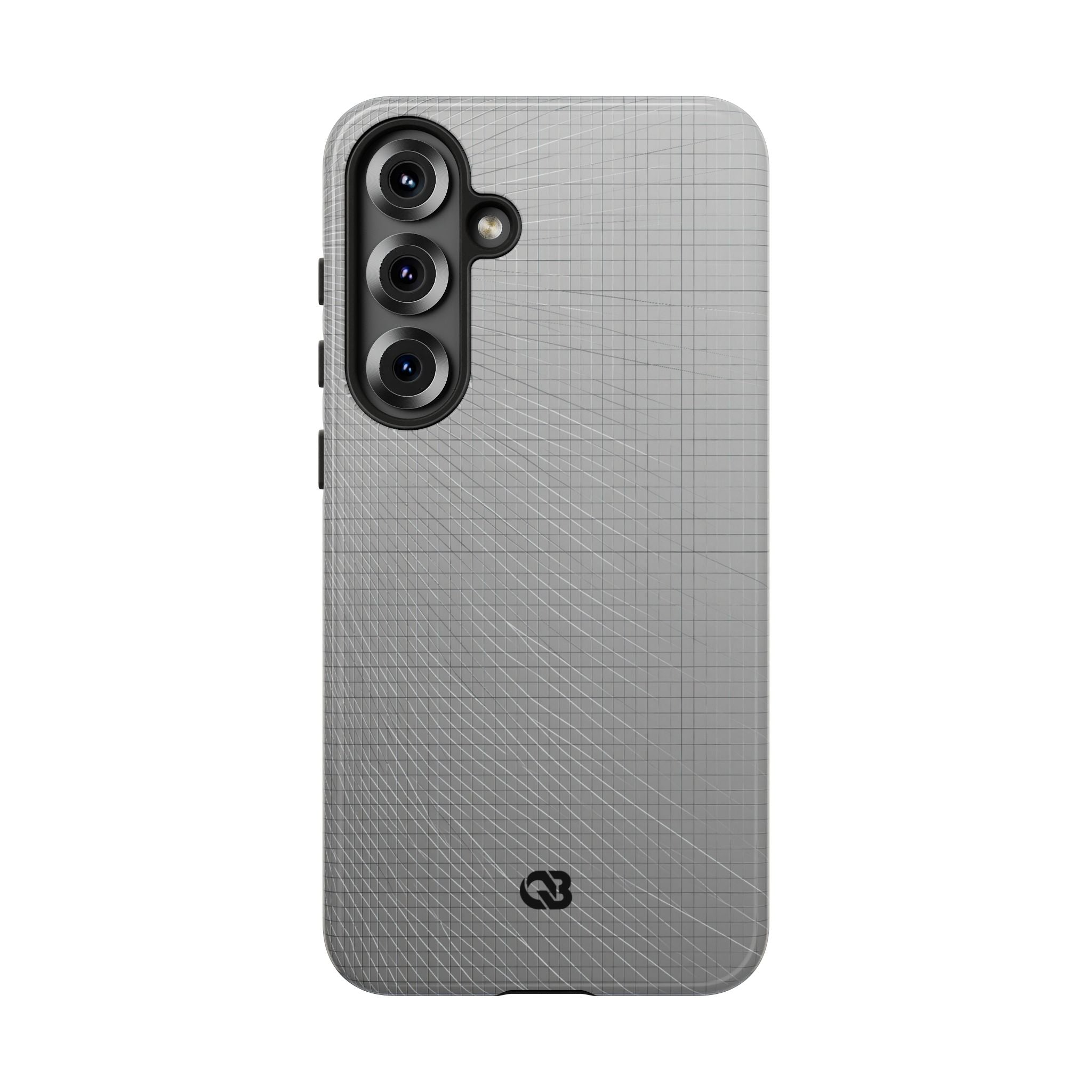 Grey Tough Phone Case for Samsung - Chrome Mesh Warp