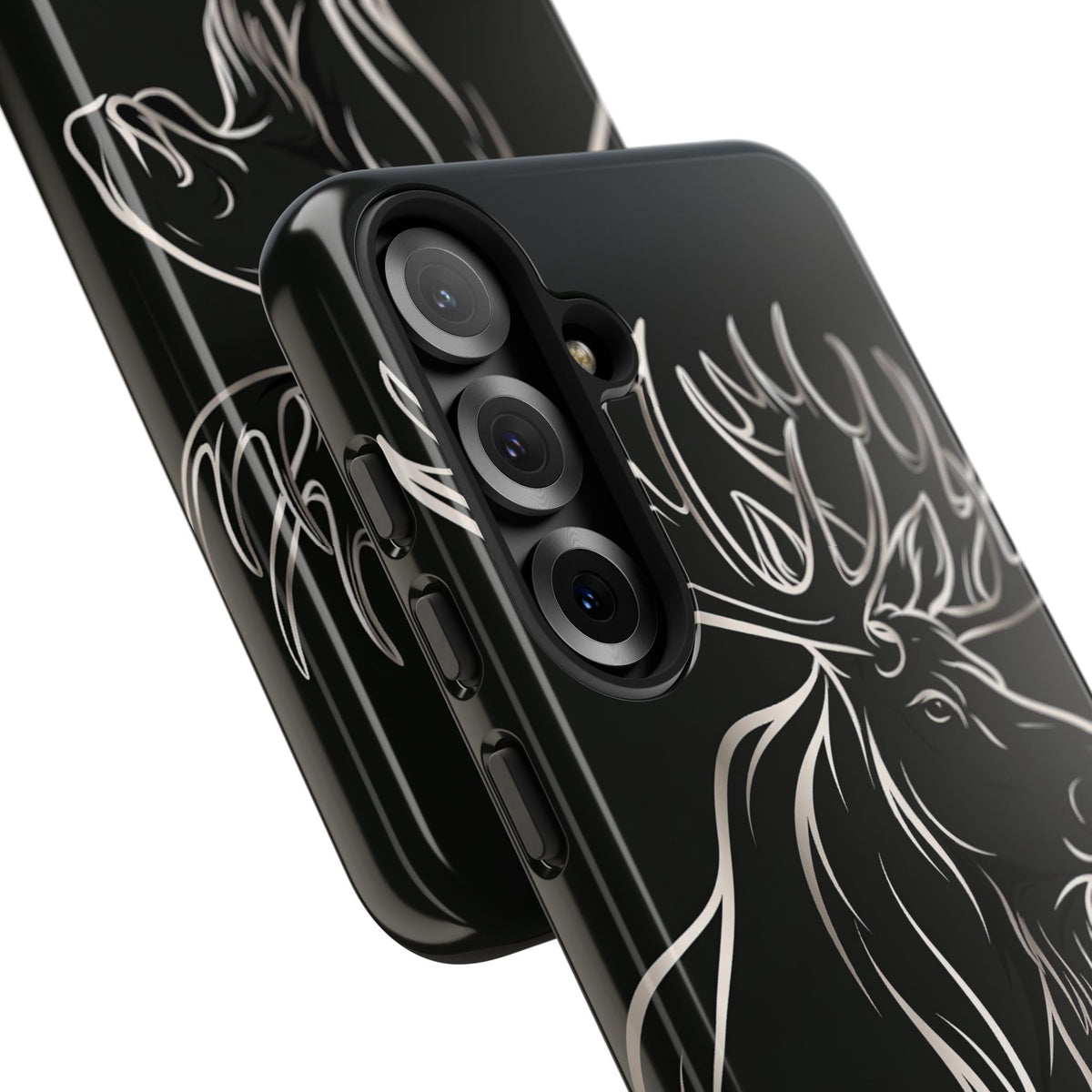 Nordic Moose Contour · Tough Phone Case for Samsung · Black