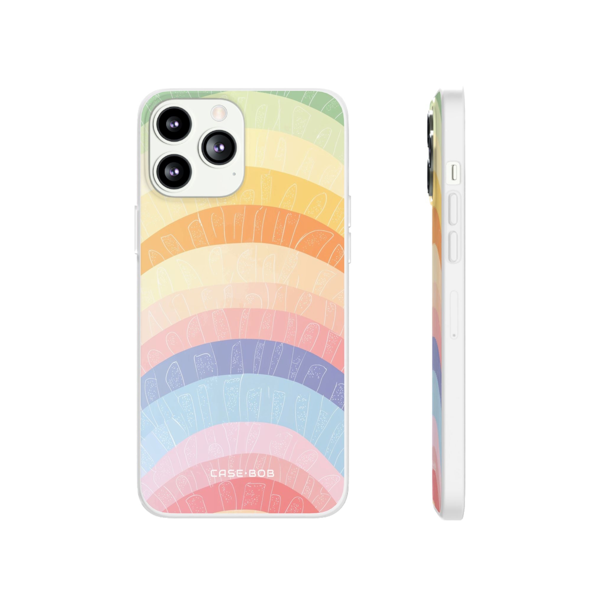 Pastel Regenboog Bandjes iPhone 13 Pro Max - Soft