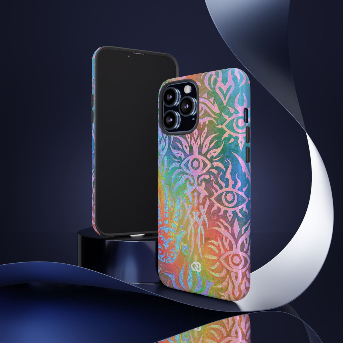 Chromatic Mystic Sigil · Tough Phone Case for iPhone · Blue