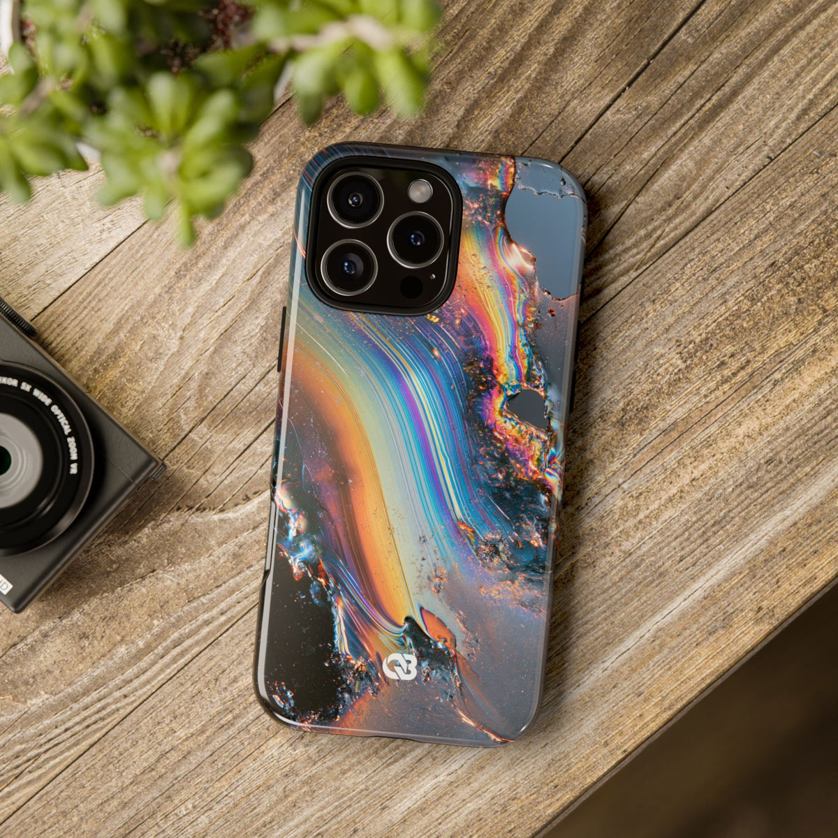 Prismatic Aura Flow · Tough Phone Case for iPhone · Blue