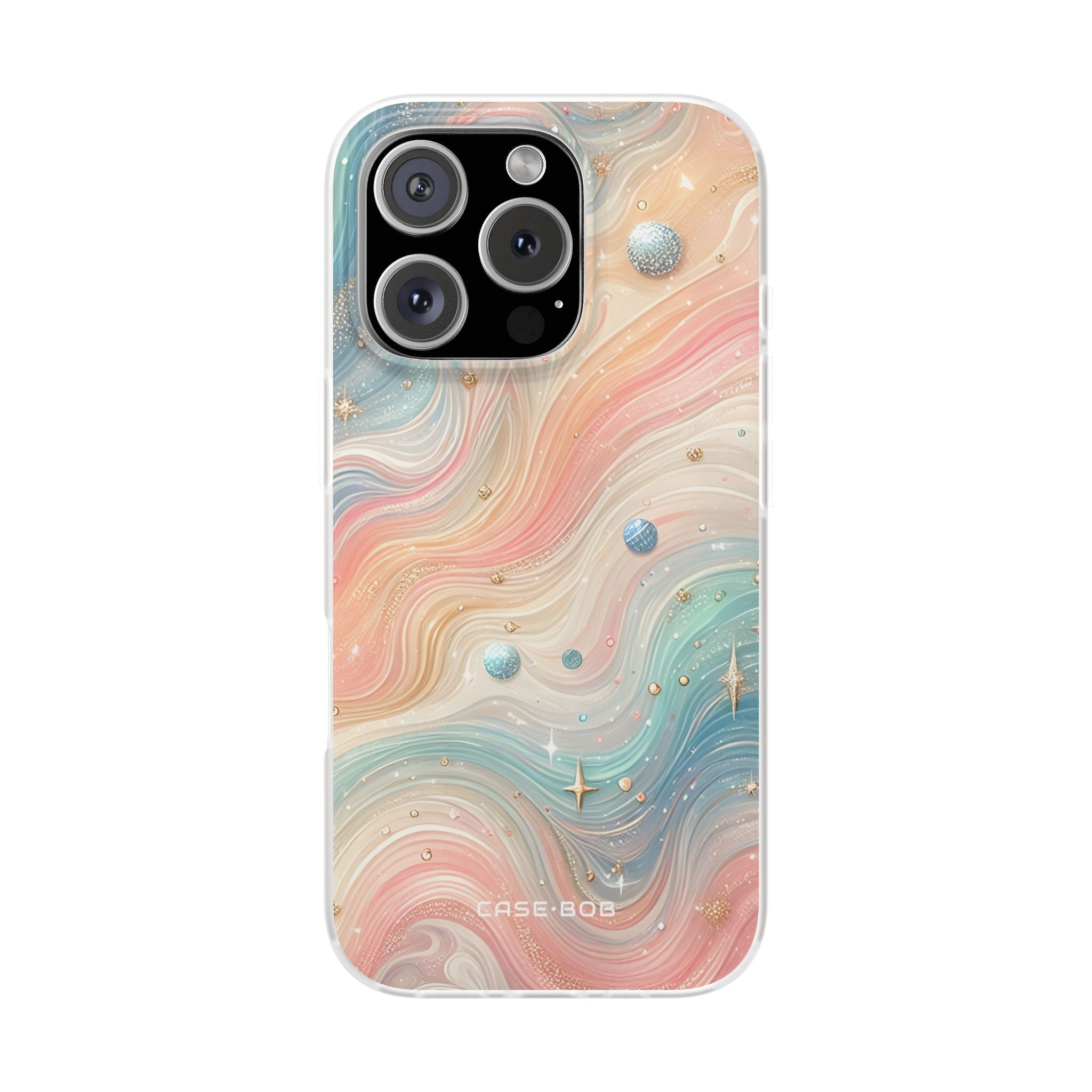 Iridescent Swirls iPhone 16 Pro Case - Soft