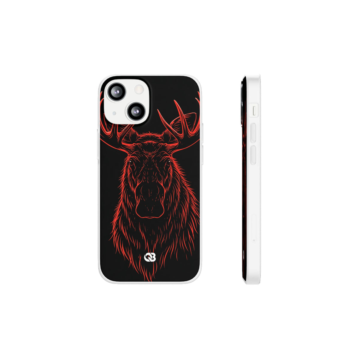 Crimson Horizon Moose · Lite Phone Case for iPhone · Black