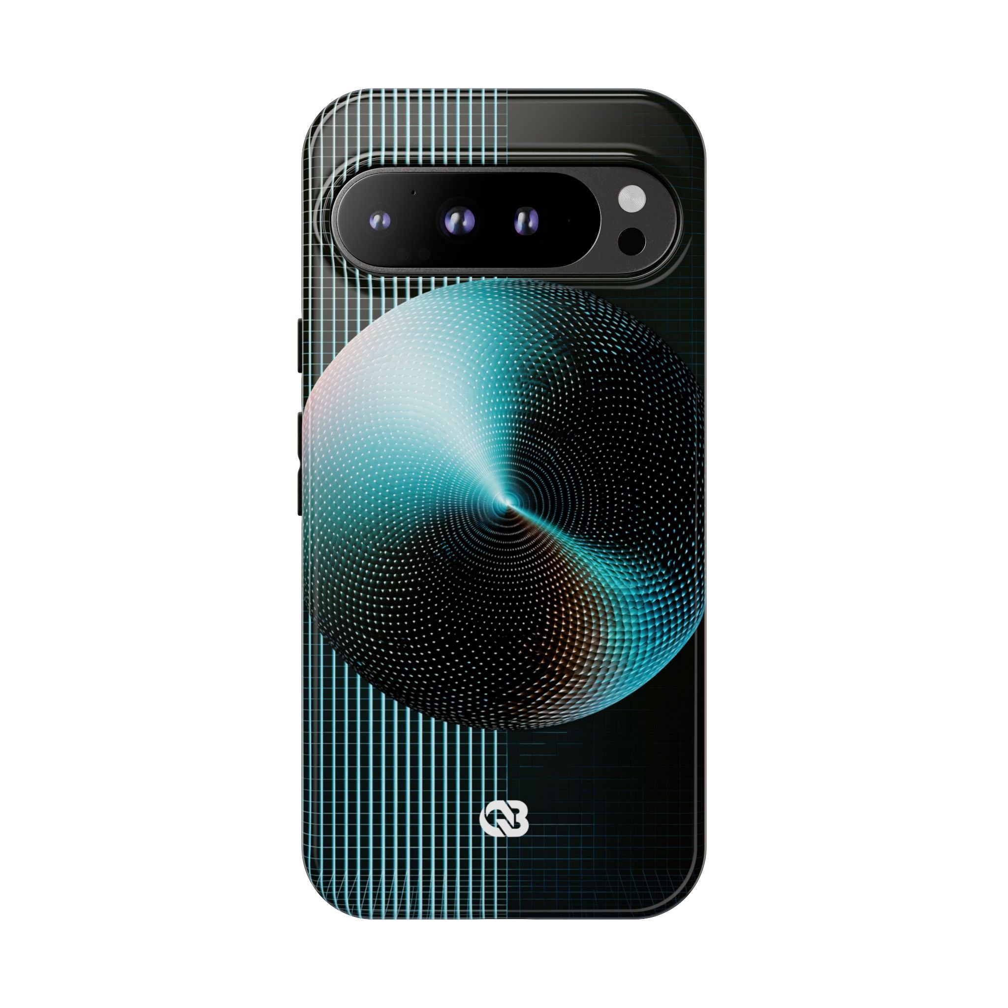 Blue Tough Phone Case for Google Pixel - Cyan Vector Sphere