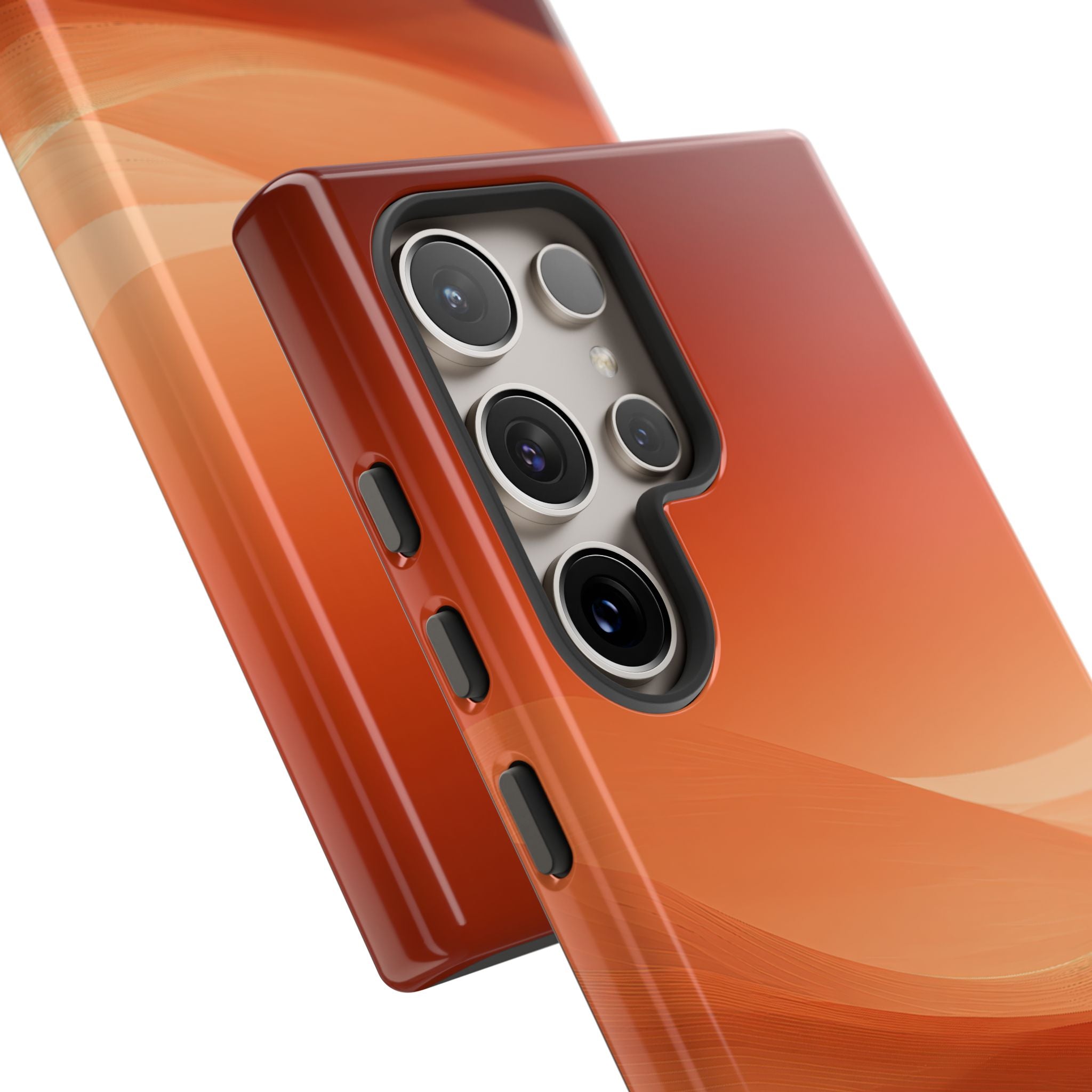 Orange Tough Phone Case for Samsung - Crimson Dune Gradient