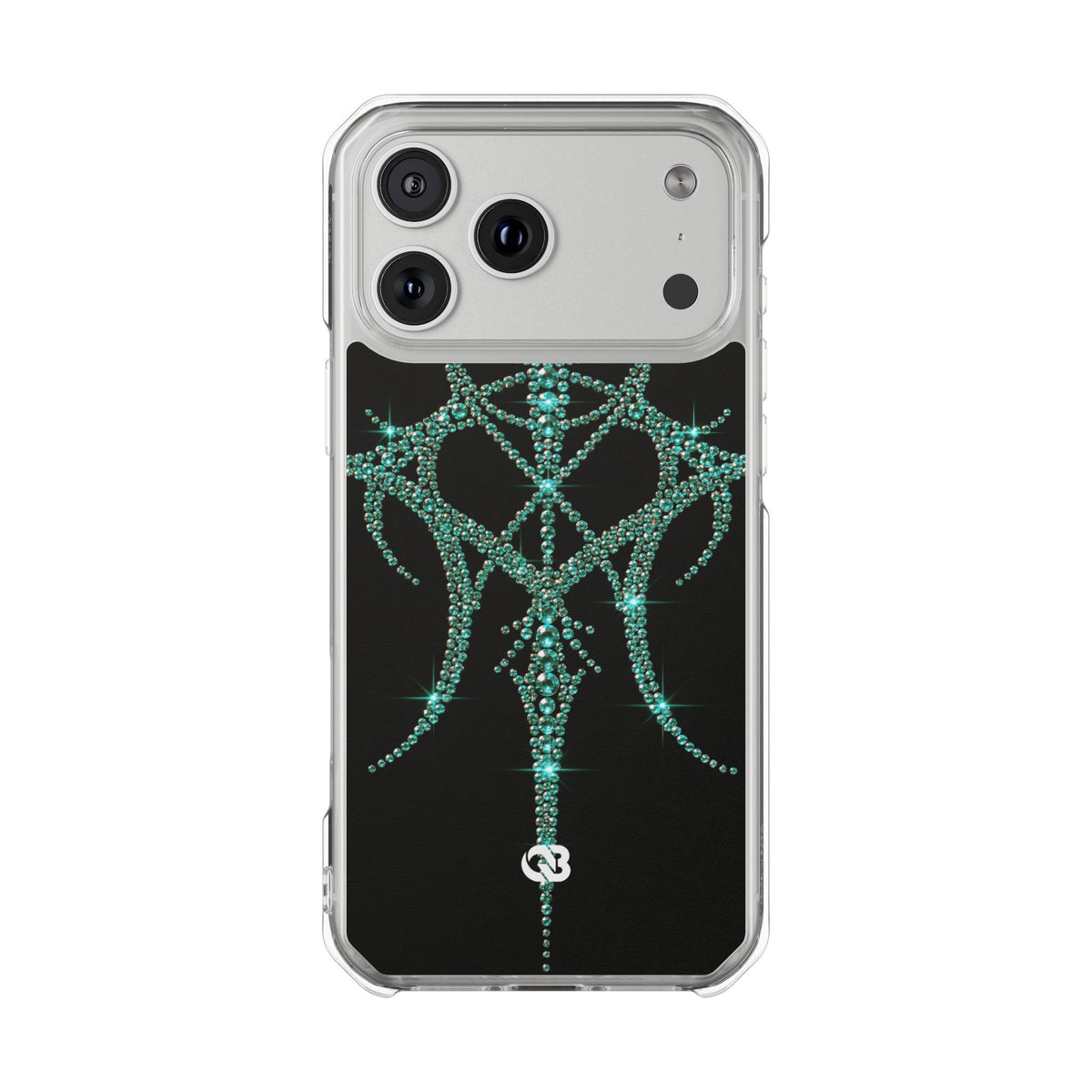 Teal Cyber Sigil · Clear Impact Magnetic Phone Case for iPhone · Teal