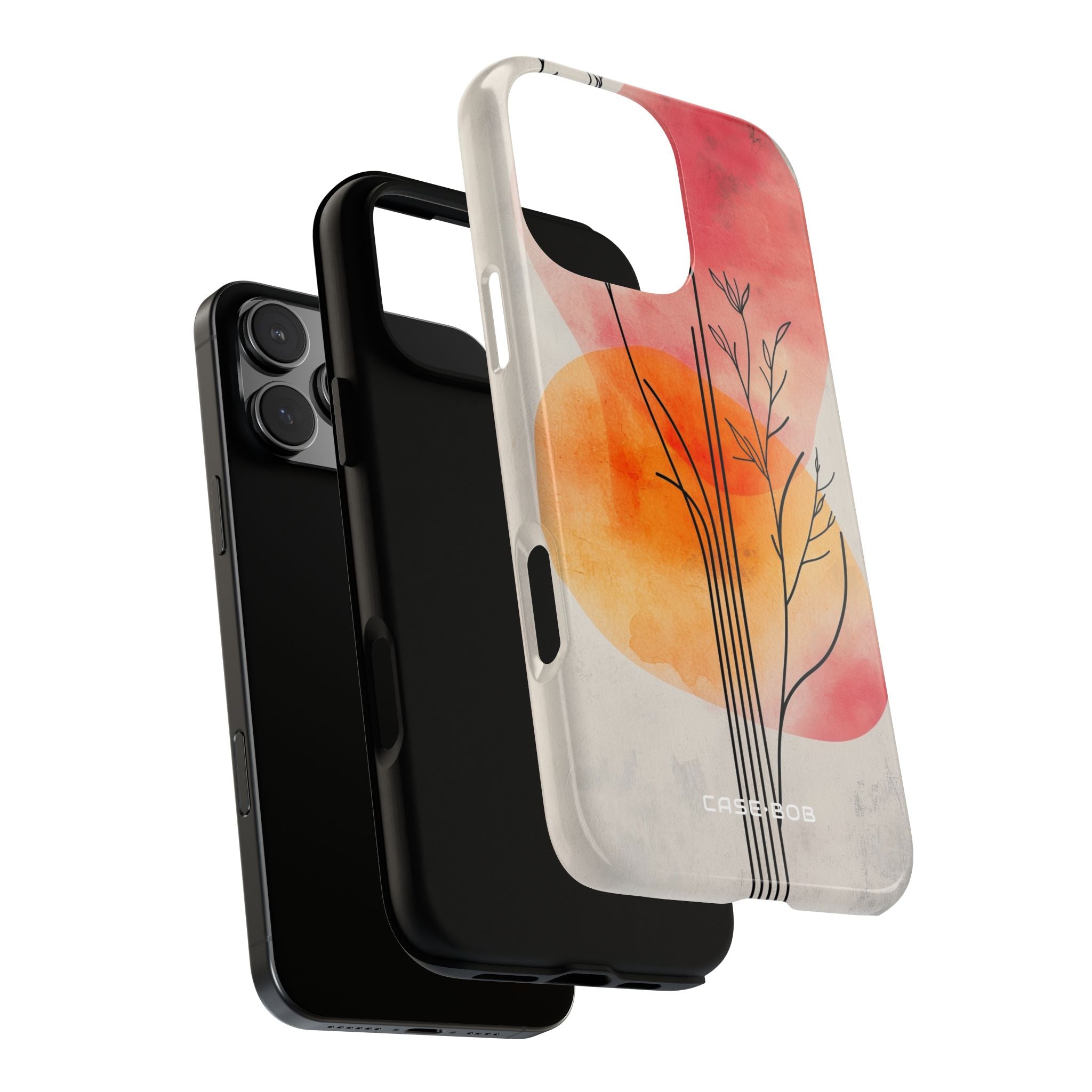 Curved Stem Sunset iPhone 16 Pro Max Case - Tough