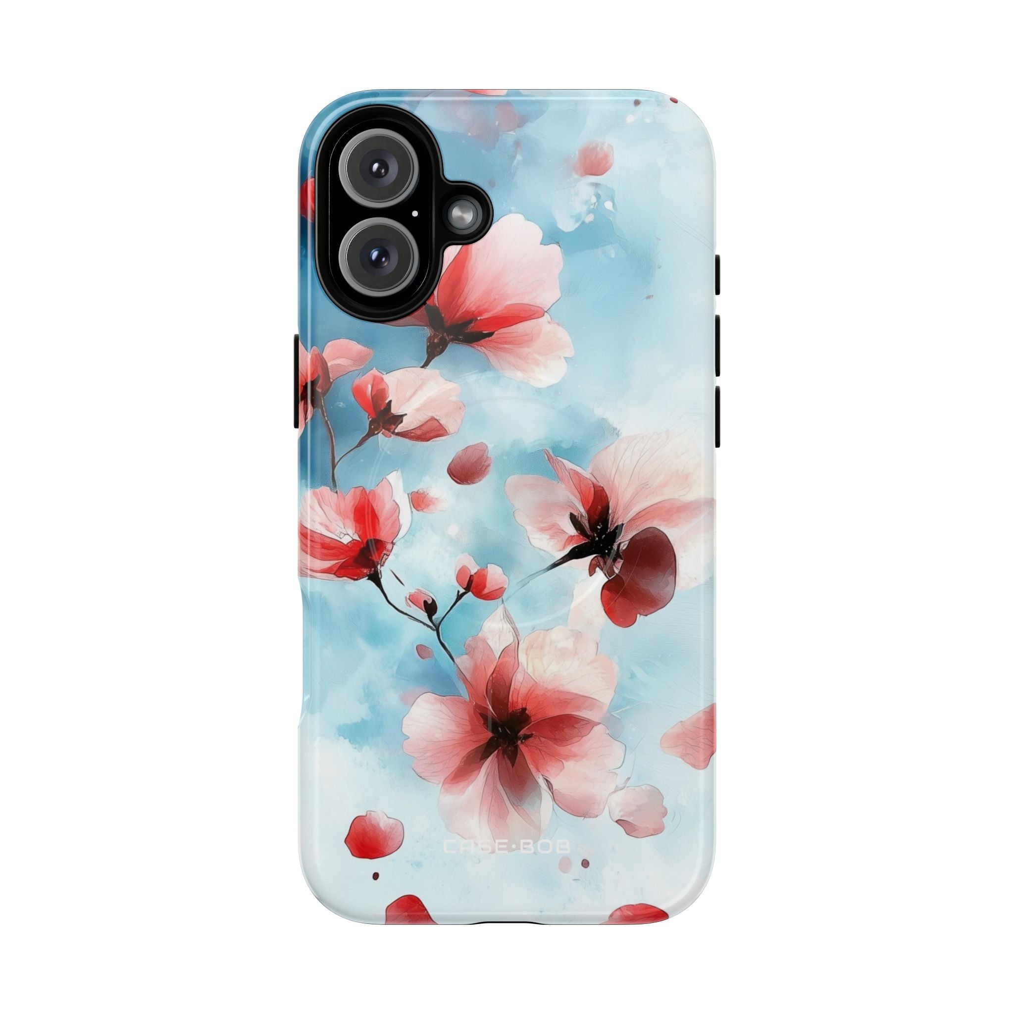 Pink Blossom Drift iPhone 16 Plus Skal - Tough+