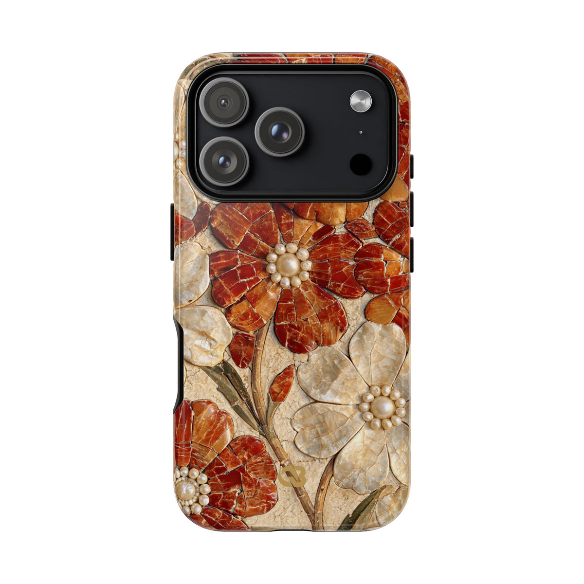 Carnelian Pearl Bloom · Tough Phone Case for iPhone · Orange