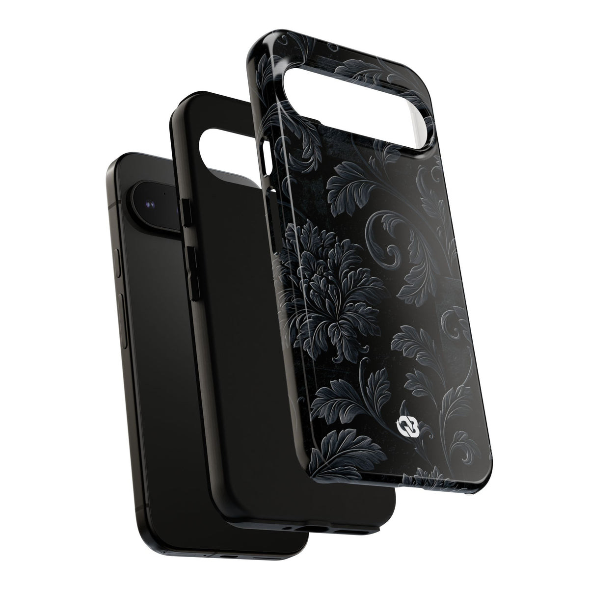 Obsidian Damask · Tough Phone Case for Pixel · Black