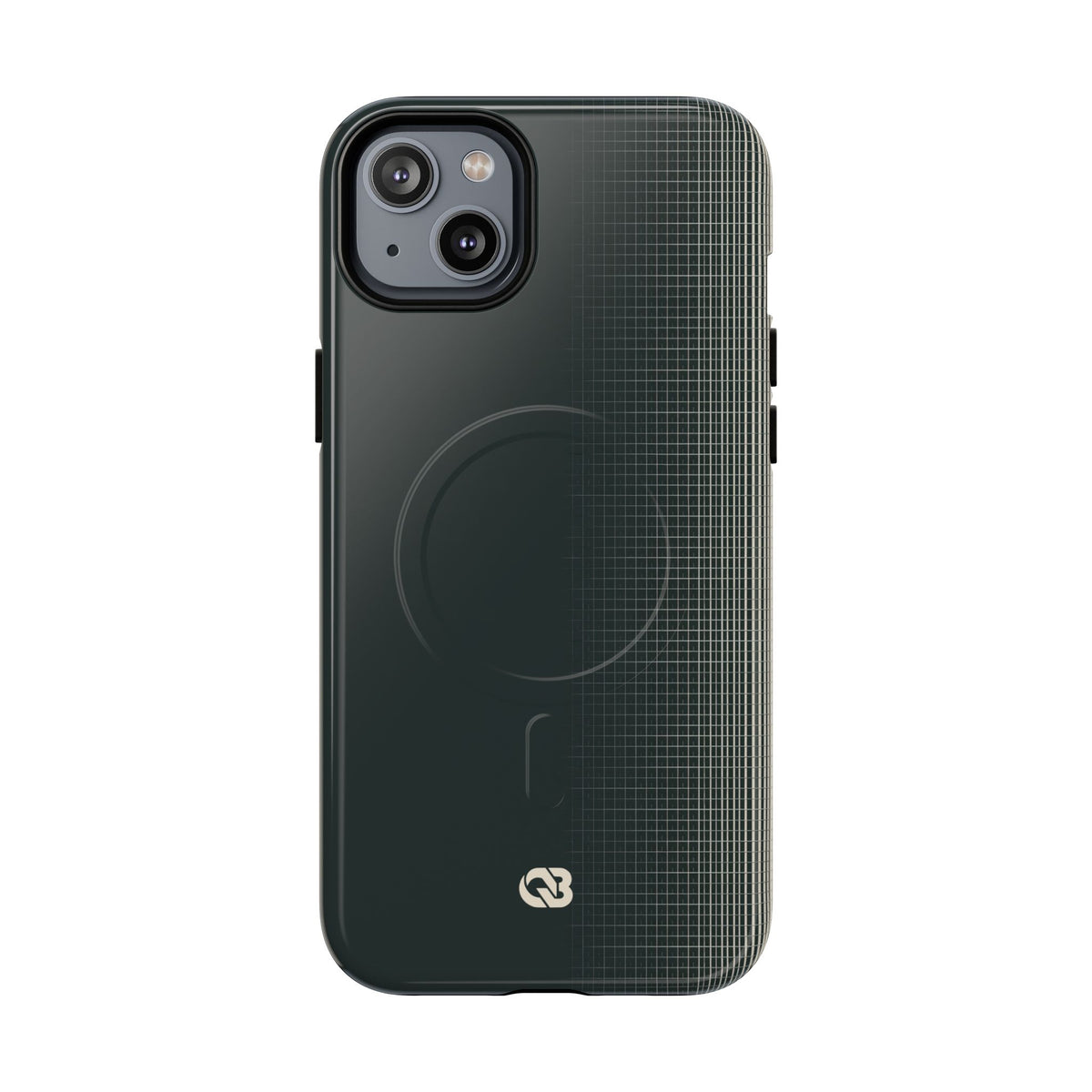 Grey Tough 2.0 Magsafe Phone Case for iPhone - Charcoal Tech Grid
