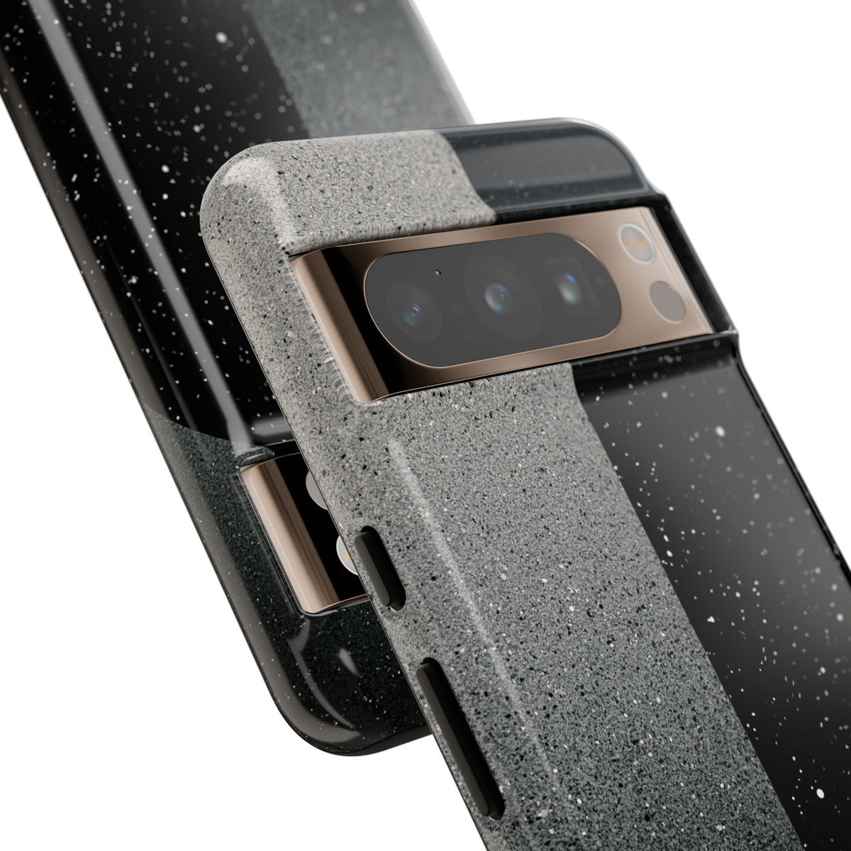 Black Tough Phone Case for Google Pixel - Lunar Static Orbit
