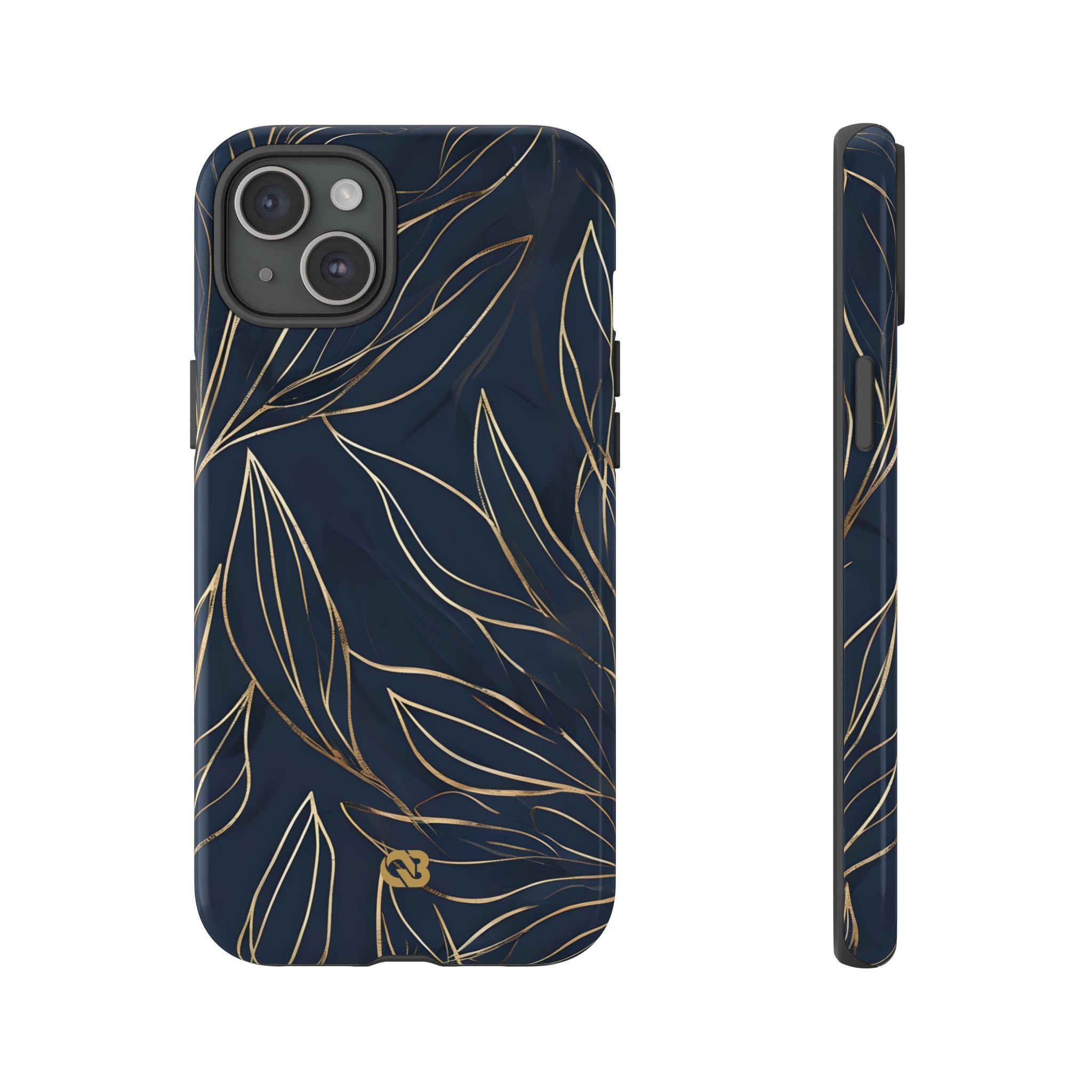 Gilded Navy Foliage · Tough Handyhülle für iPhone