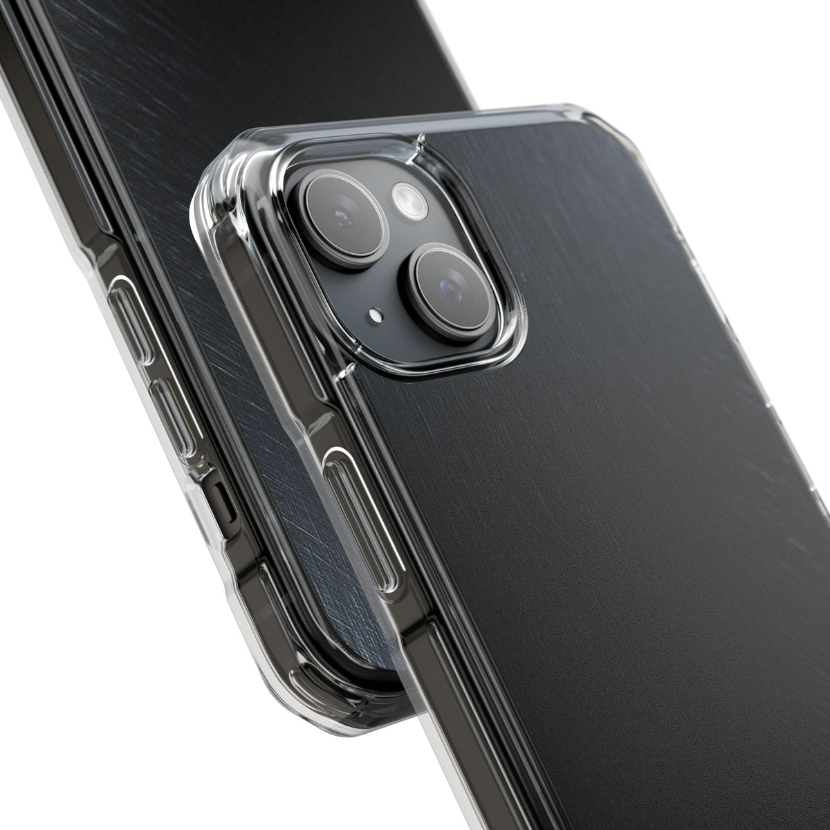 Black Impact MagSafe Phone Case for iPhone - Midnight Brushed Grain