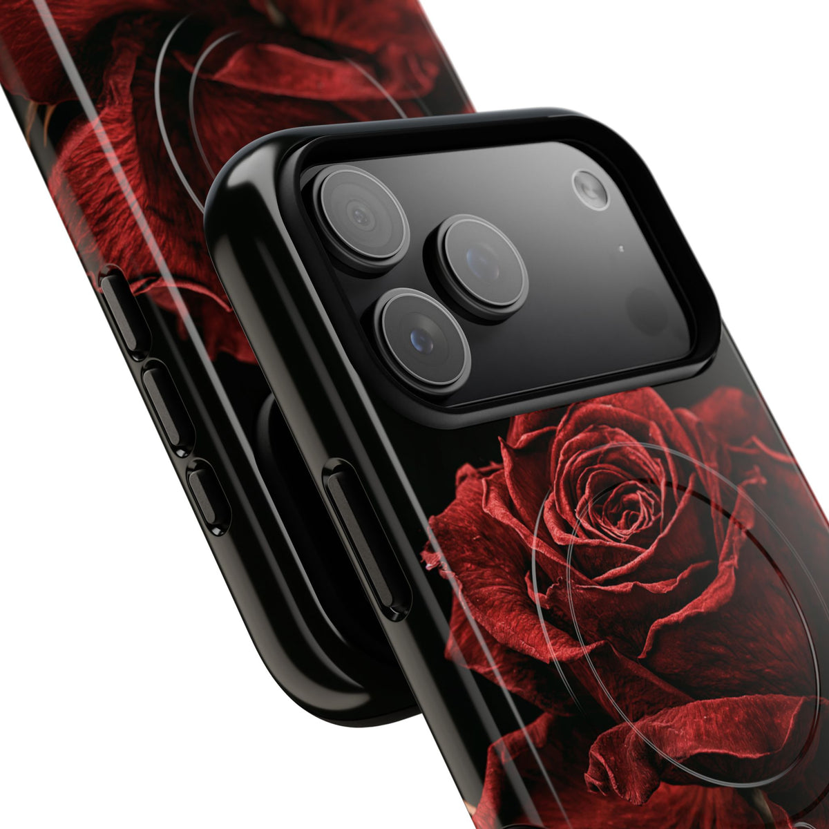 Crimson Noir Rose · Tough 2.0 Magnetic Phone Case for iPhone · Black