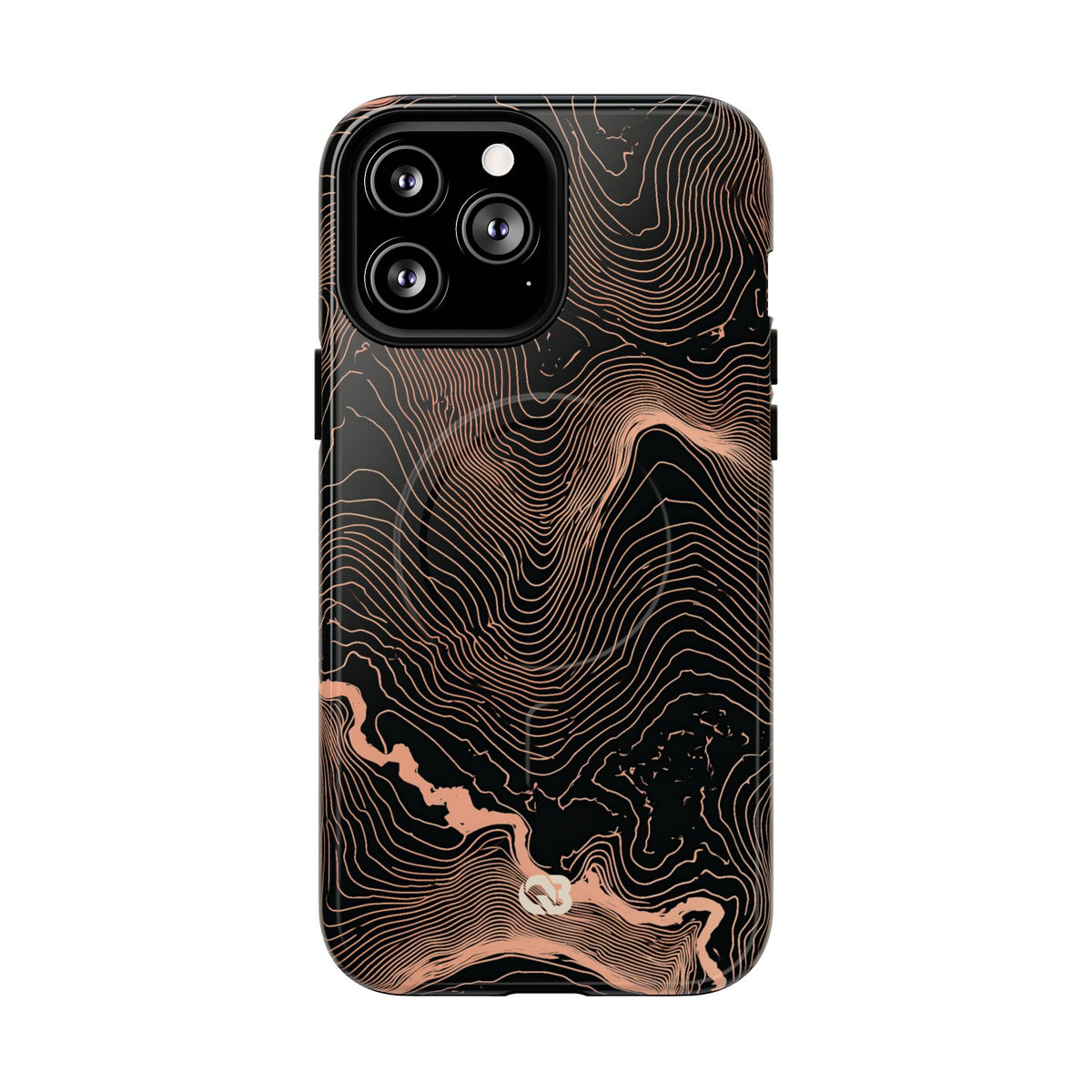 Mesa Elevation Contour · Tough 2.0 Magnetic Phone Case for iPhone · Black