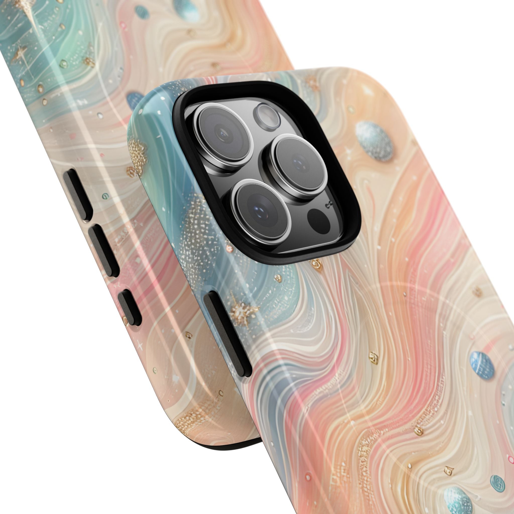Iridescent Swirls iPhone 16 Pro Max Case - Tough+