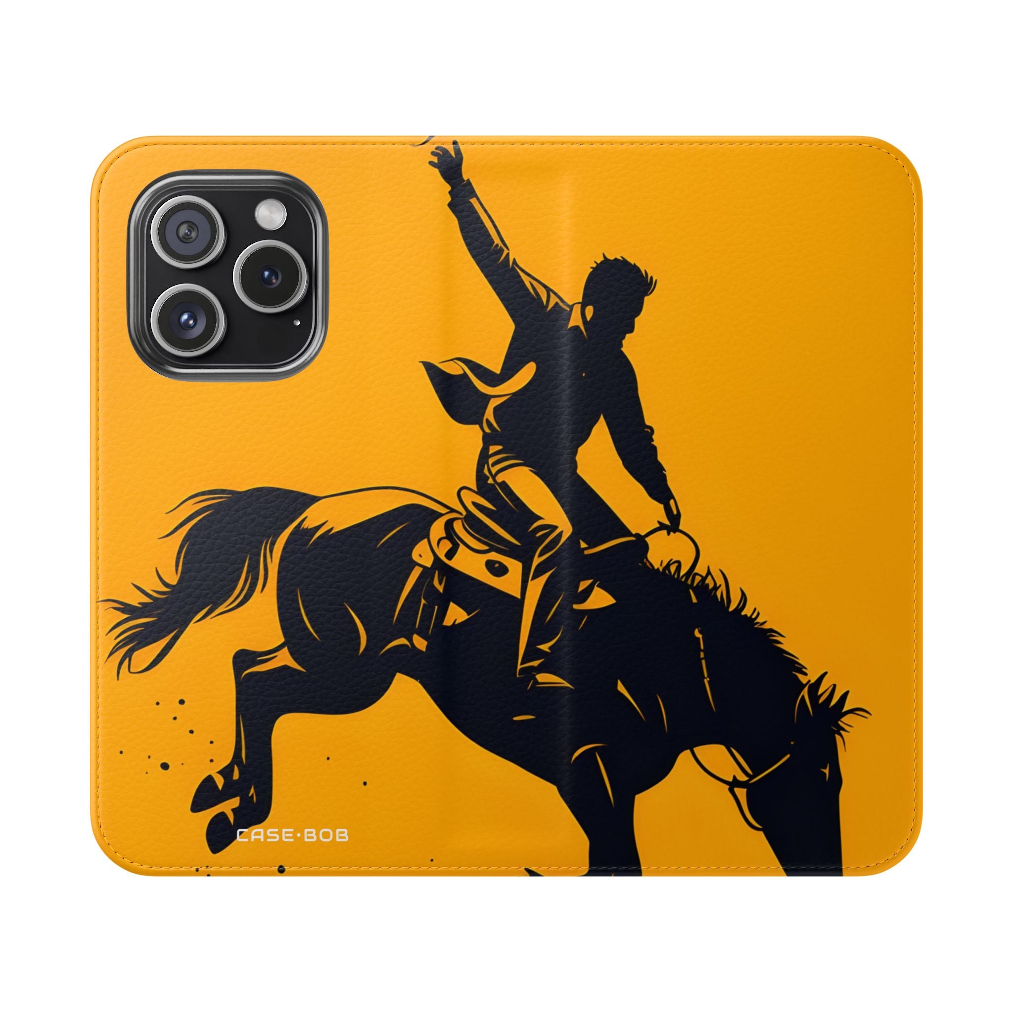 Bucking Cowboy Shadow - iPhone 15 Pro Case - Portemonnee