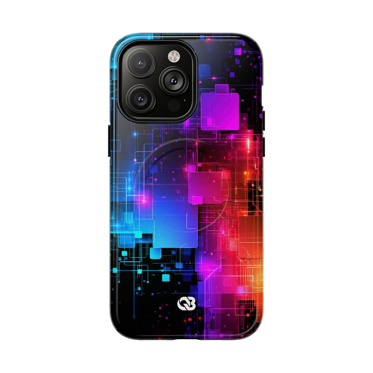Spectral Circuit Grid · Tough 2.0 Magnetic Phone Case for iPhone · Black