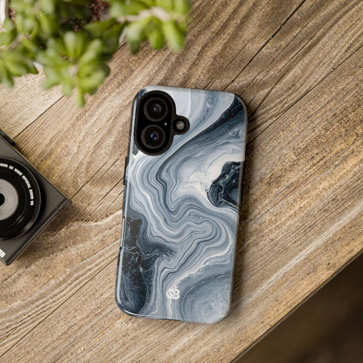 Suminagashi Ink Flow · Tough Phone Case for iPhone · Grey