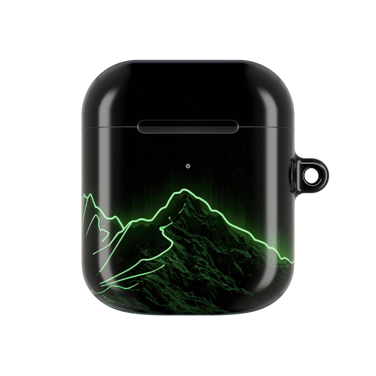 Nordic Mountain Contour · Hard Case for AirPods & AirPods Pro · Black