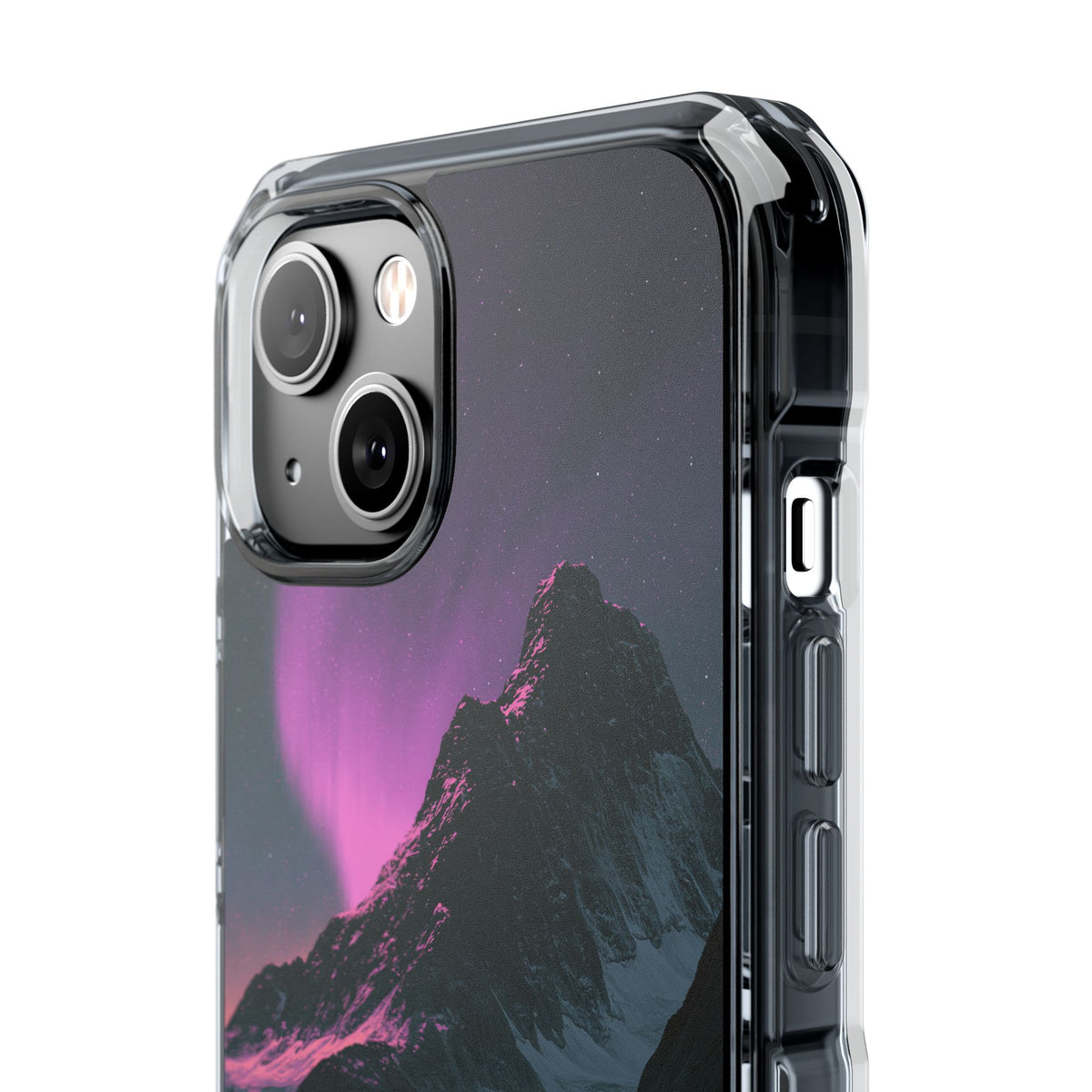 Arctic Aurora Summit · Clear Impact Magnetic Phone Case for iPhone · Black