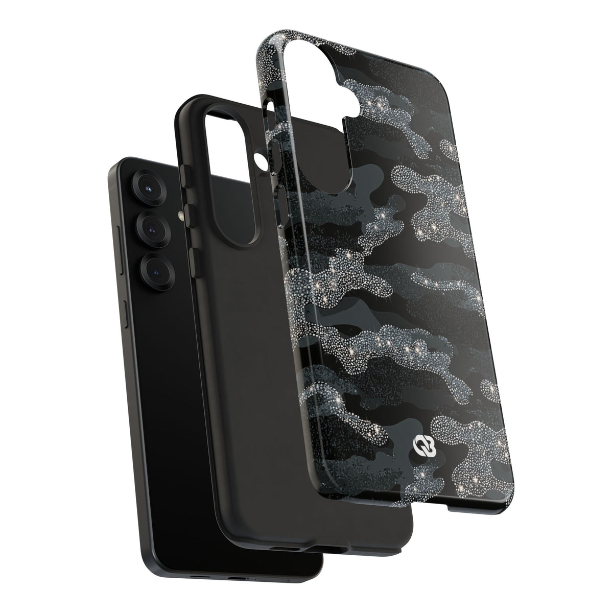 Glitter Shadow Camo · Tough Phone Case for Samsung · Black