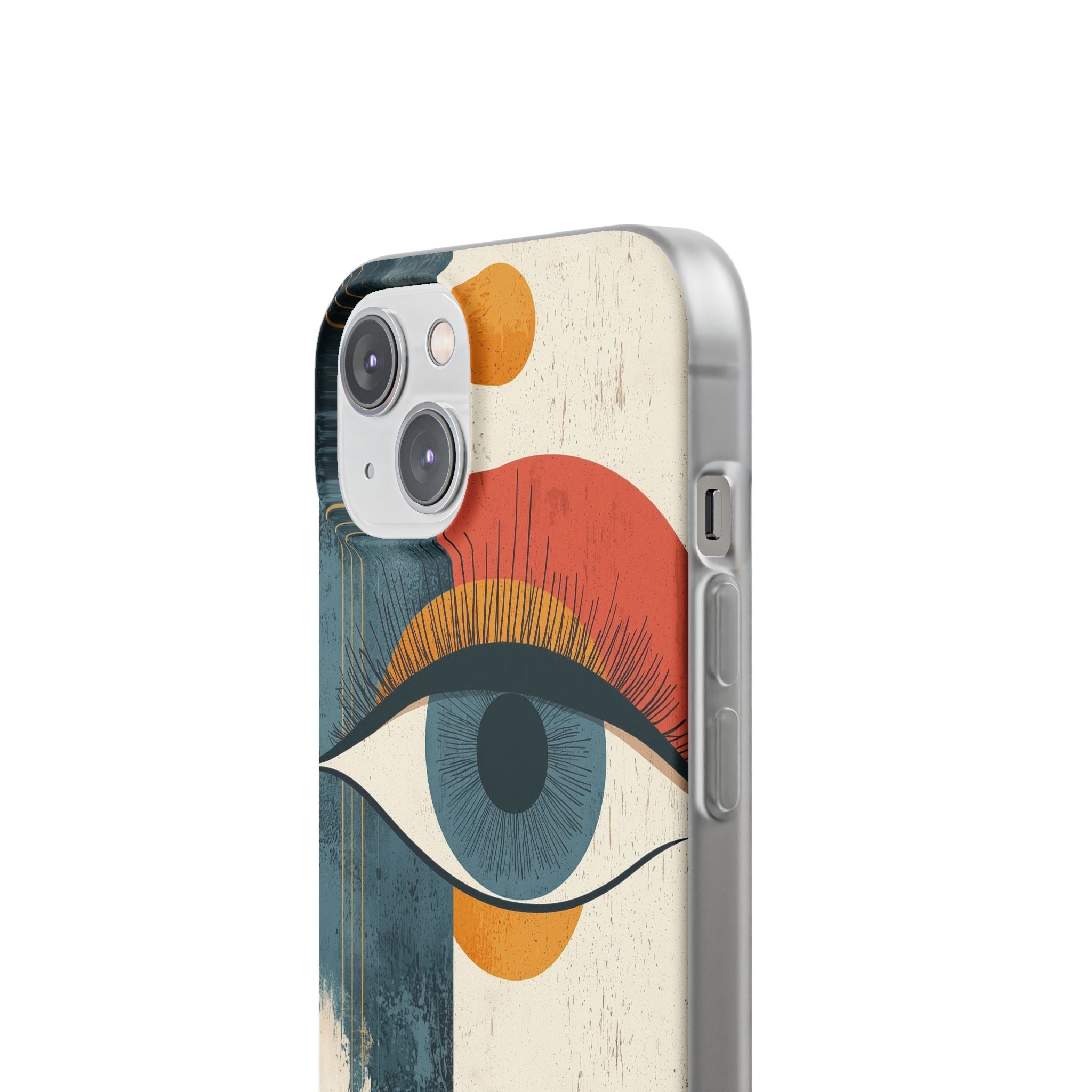 Distressed Azure Ocular · Soft Phone Case for iPhone