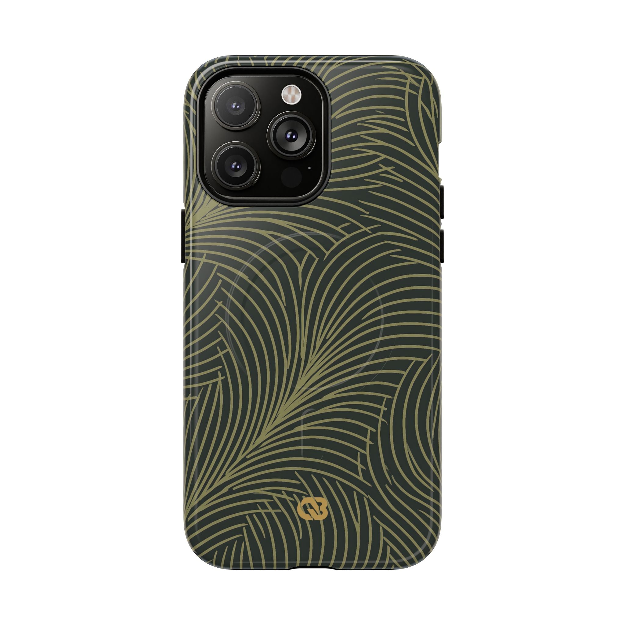 Green Tough 2.0 Magsafe Phone Case for iPhone - Dark Olive Plume