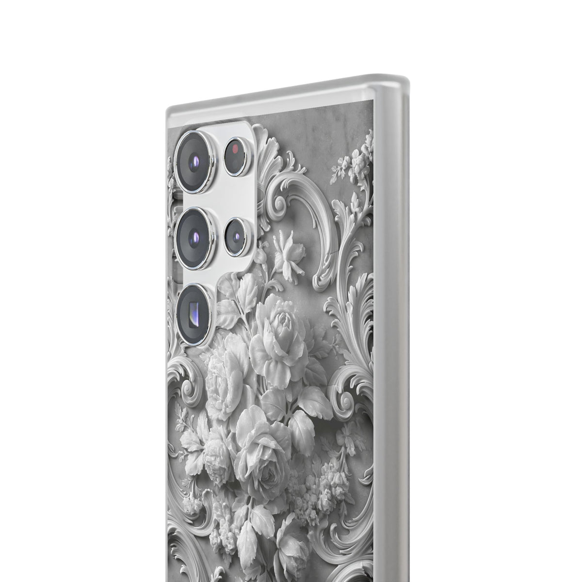 Rococo Marble Rose · Lite Phone Case for Samsung · White