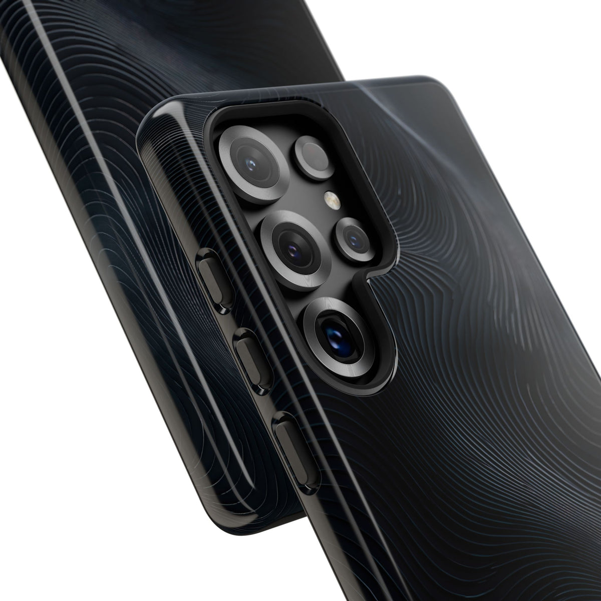 Black Tough Phone Case for Samsung - Obsidian Ridge Flux